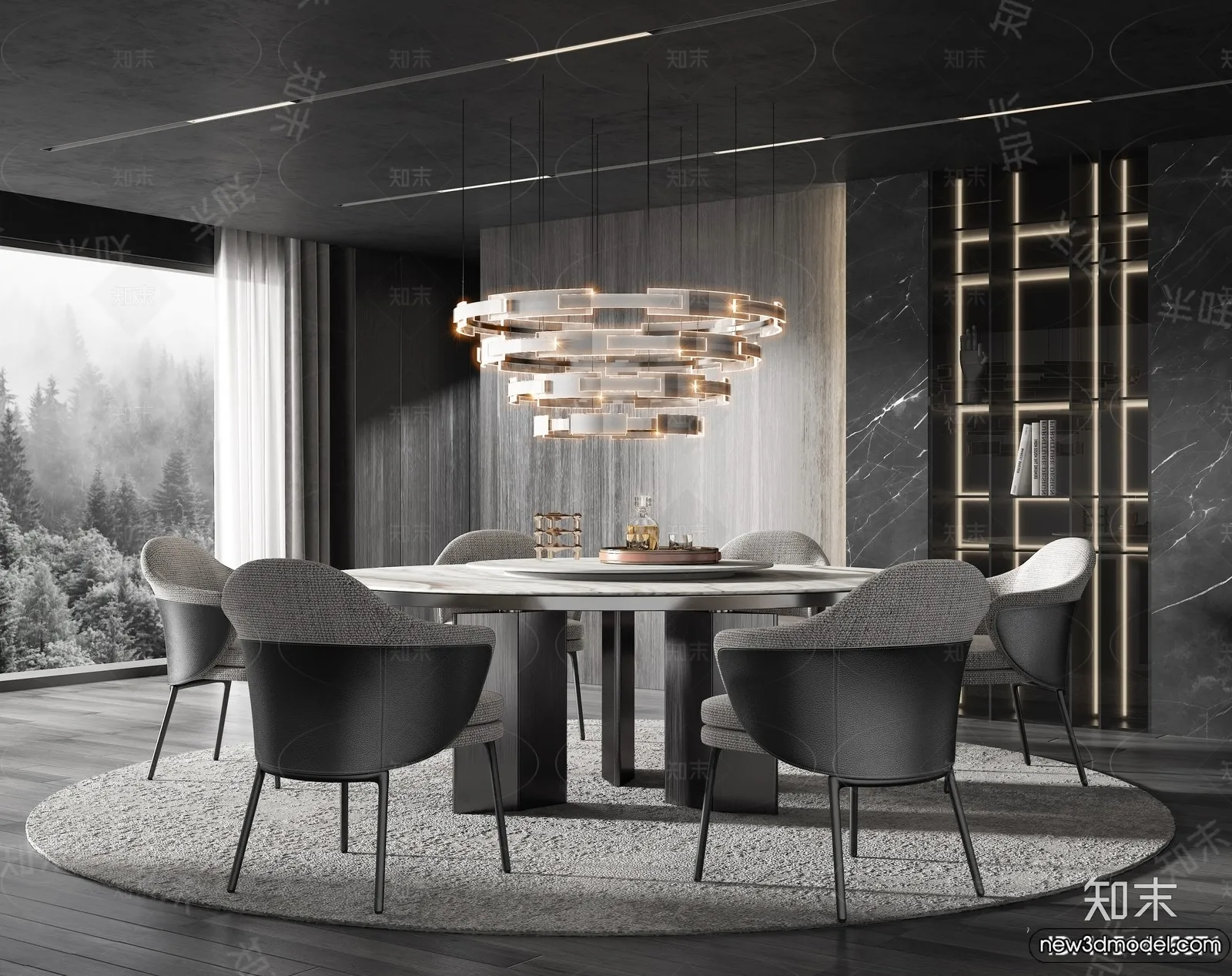 Dining Room - 3D Models - 3D Interior Scenes - 048