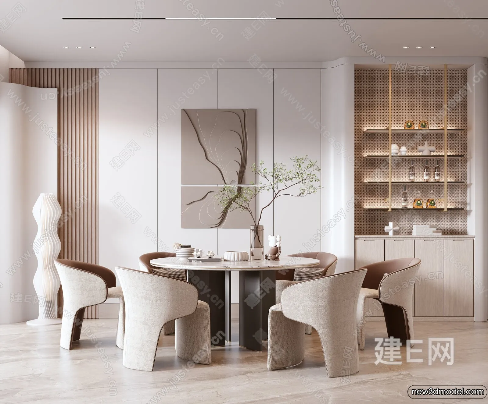 Dining Room - 3D Models - 3D Interior Scenes - 052