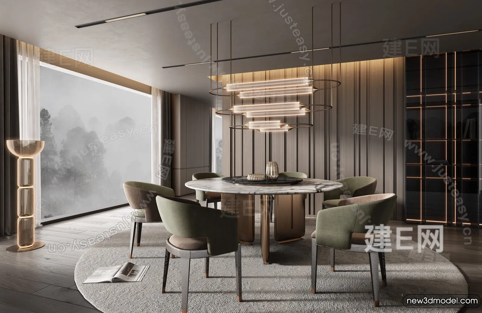Dining Room - 3D Models - 3D Interior Scenes - 053
