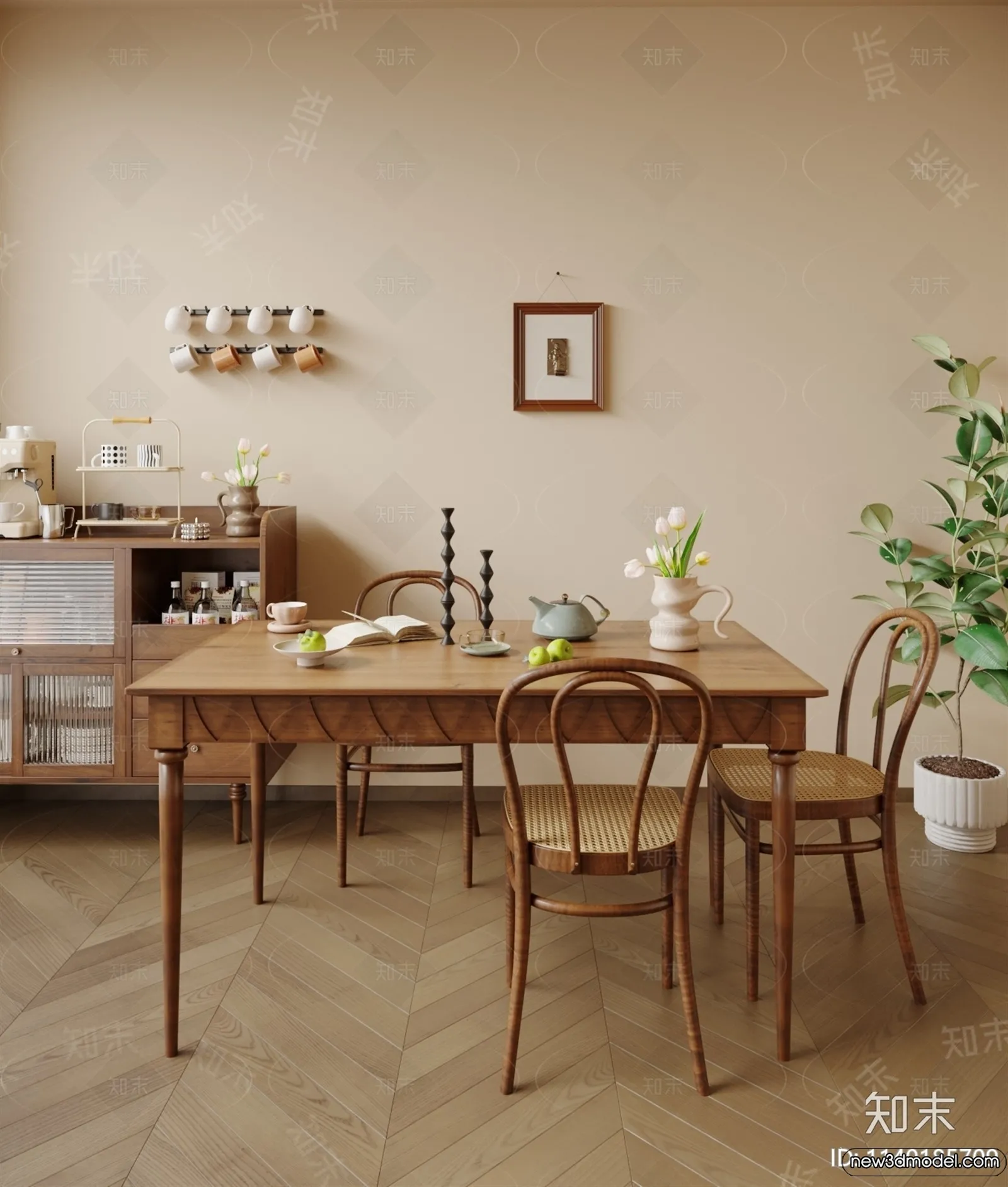 Dining Room - 3D Models - 3D Interior Scenes - 059