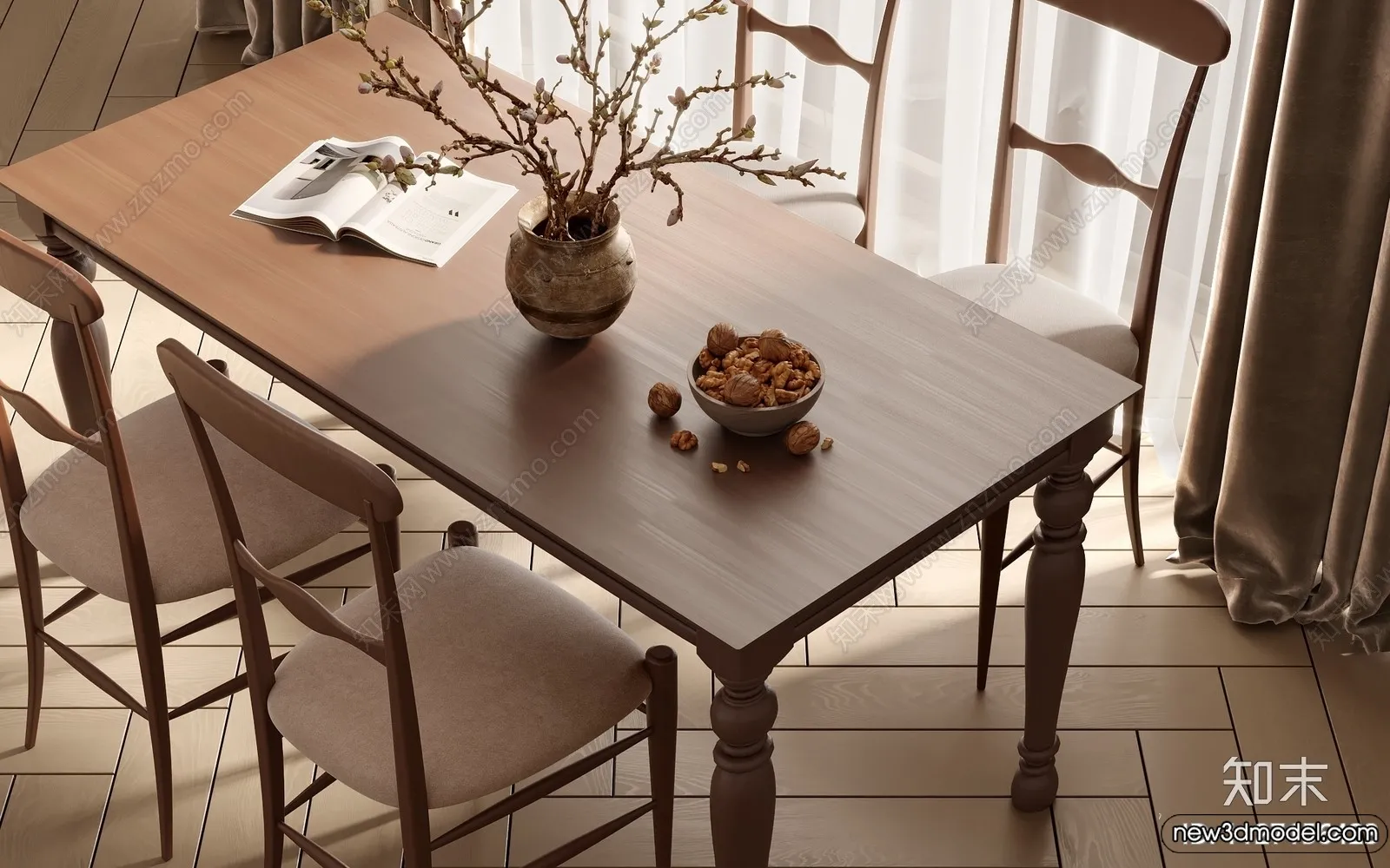 Dining Room - 3D Models - 3D Interior Scenes - 064