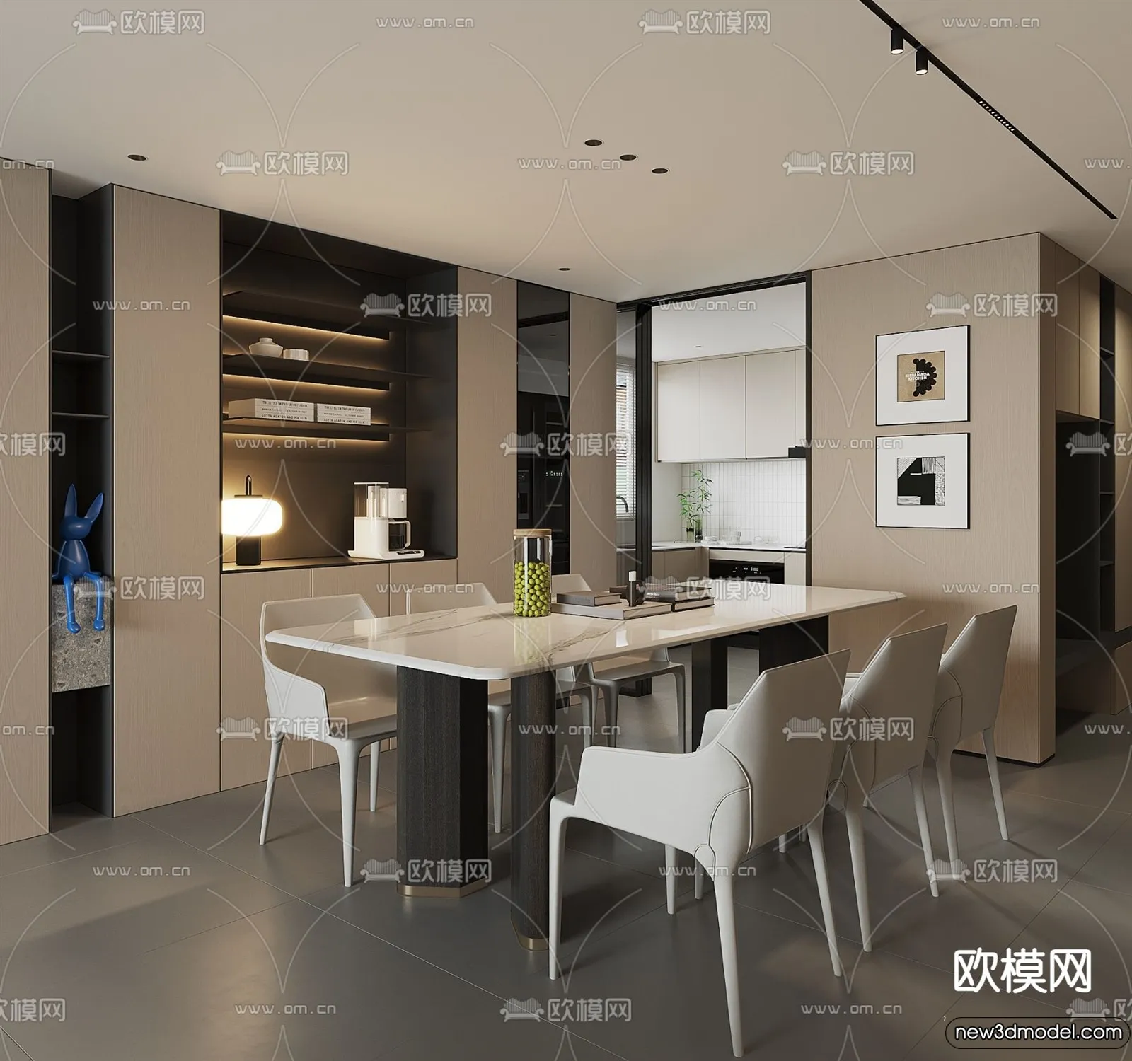 Dining Room - 3D Models - 3D Interior Scenes - 067