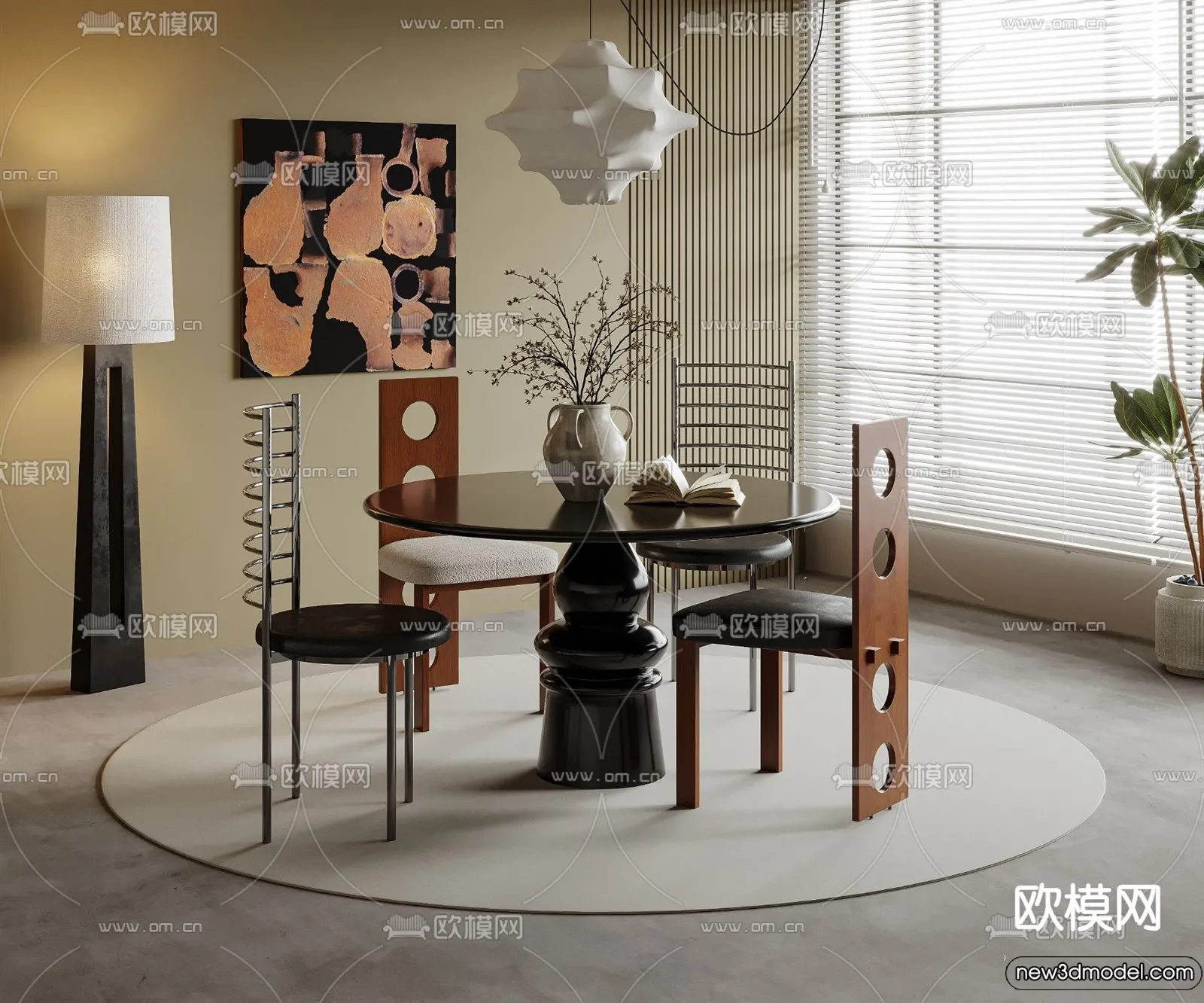 Dining Room - 3D Models - 3D Interior Scenes - 078