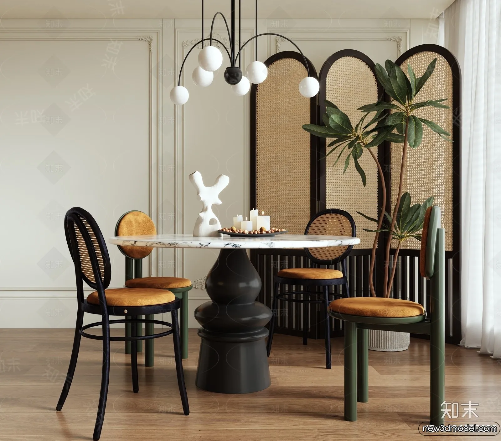 Dining Room - 3D Models - 3D Interior Scenes - 085