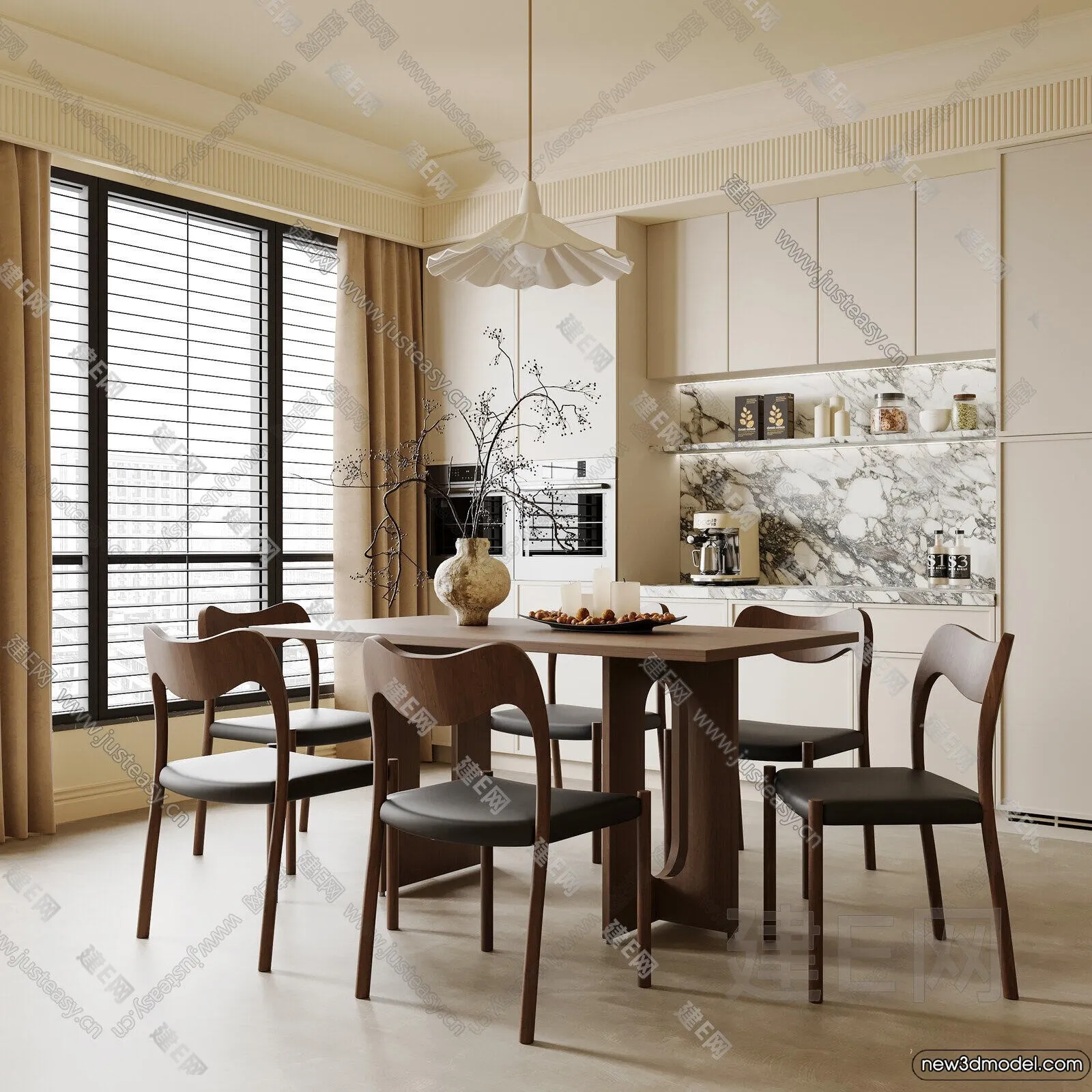 Dining Room - 3D Models - 3D Interior Scenes - 090
