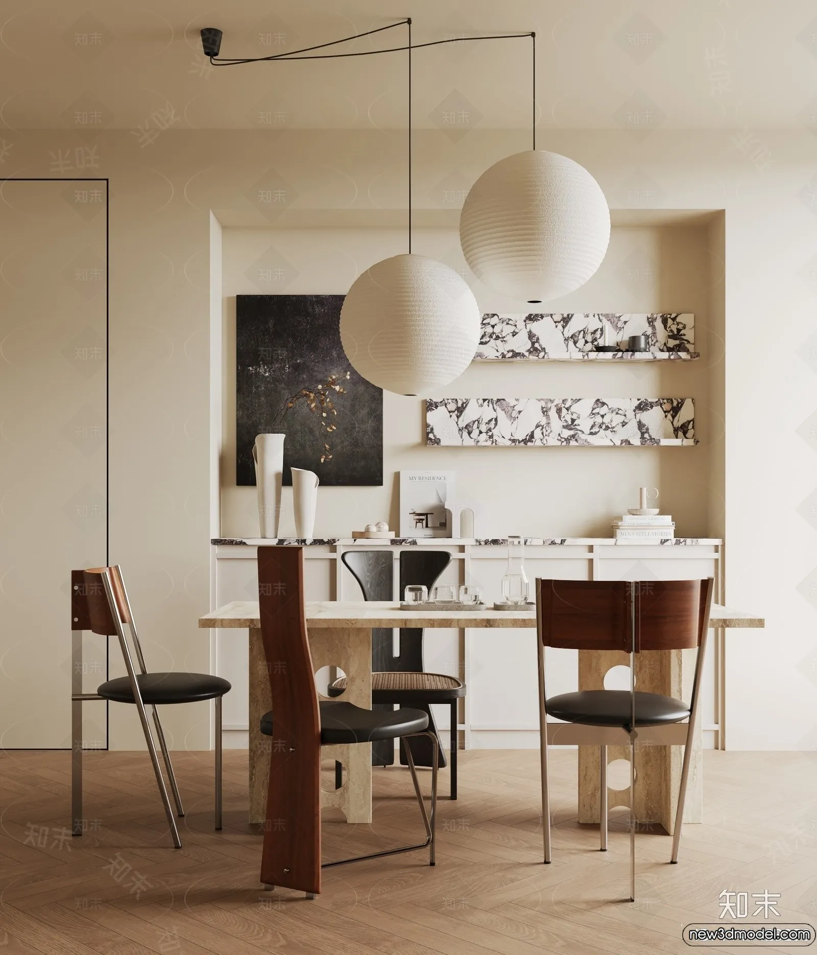 Dining Room - 3D Models - 3D Interior Scenes - 093