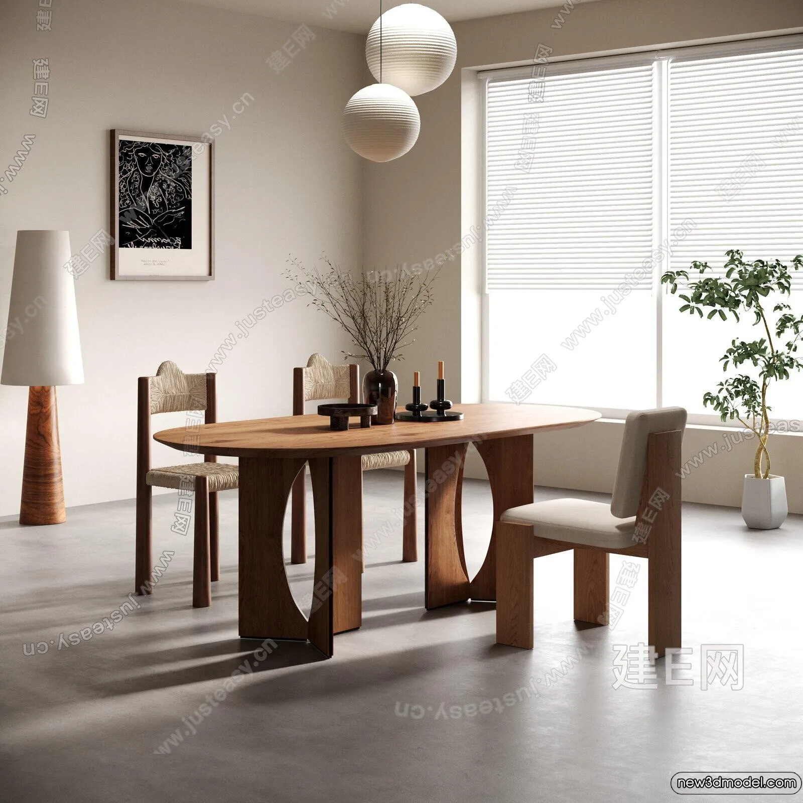 Dining Room - 3D Models - 3D Interior Scenes - 094