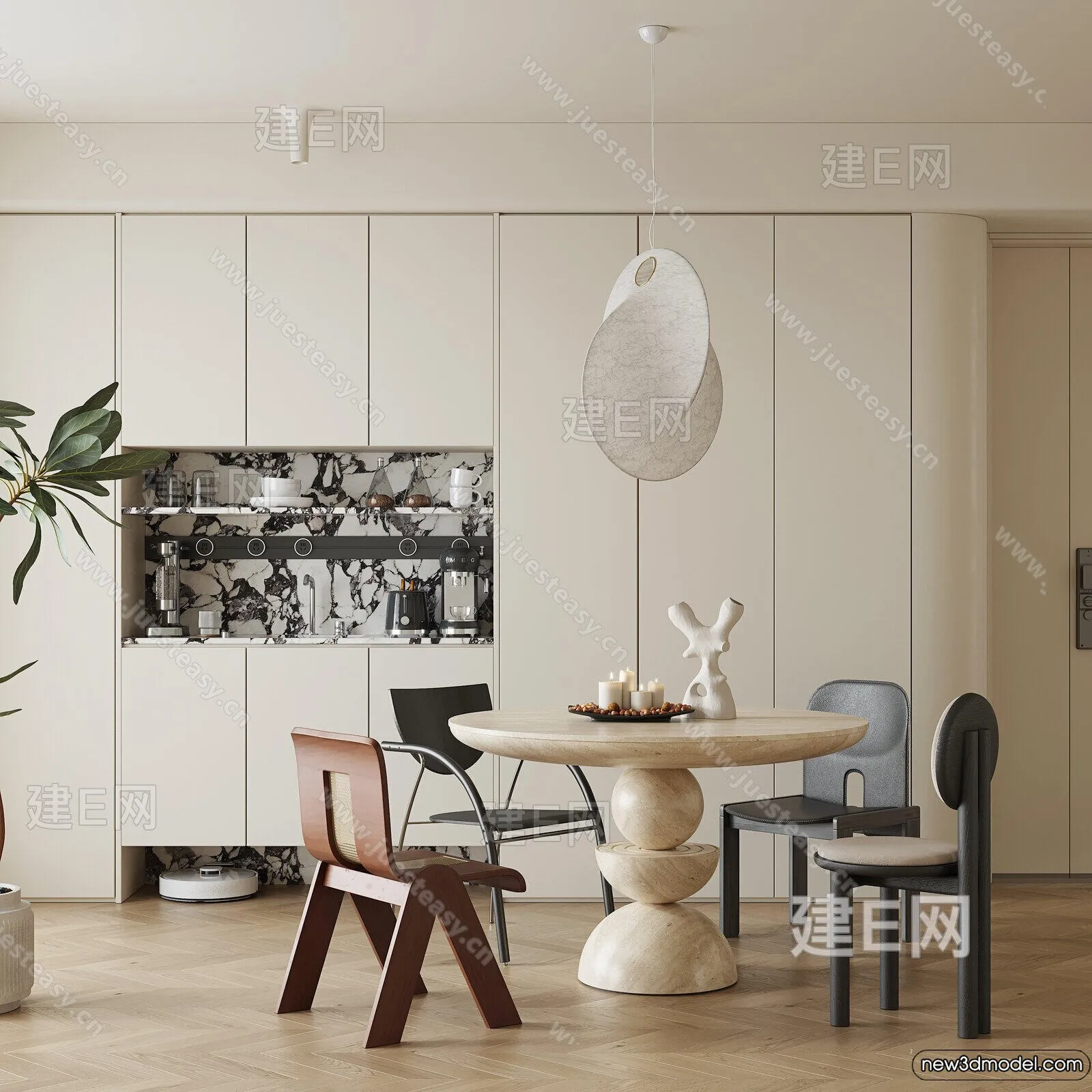 Dining Room - 3D Models - 3D Interior Scenes - 095
