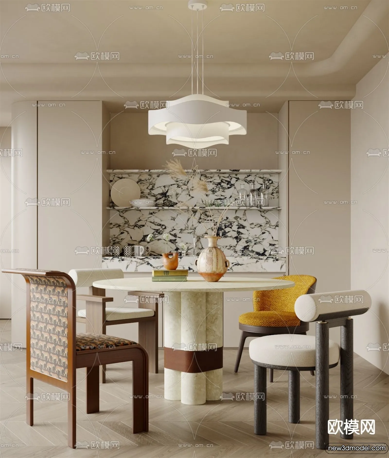 Dining Room - 3D Models - 3D Interior Scenes - 097