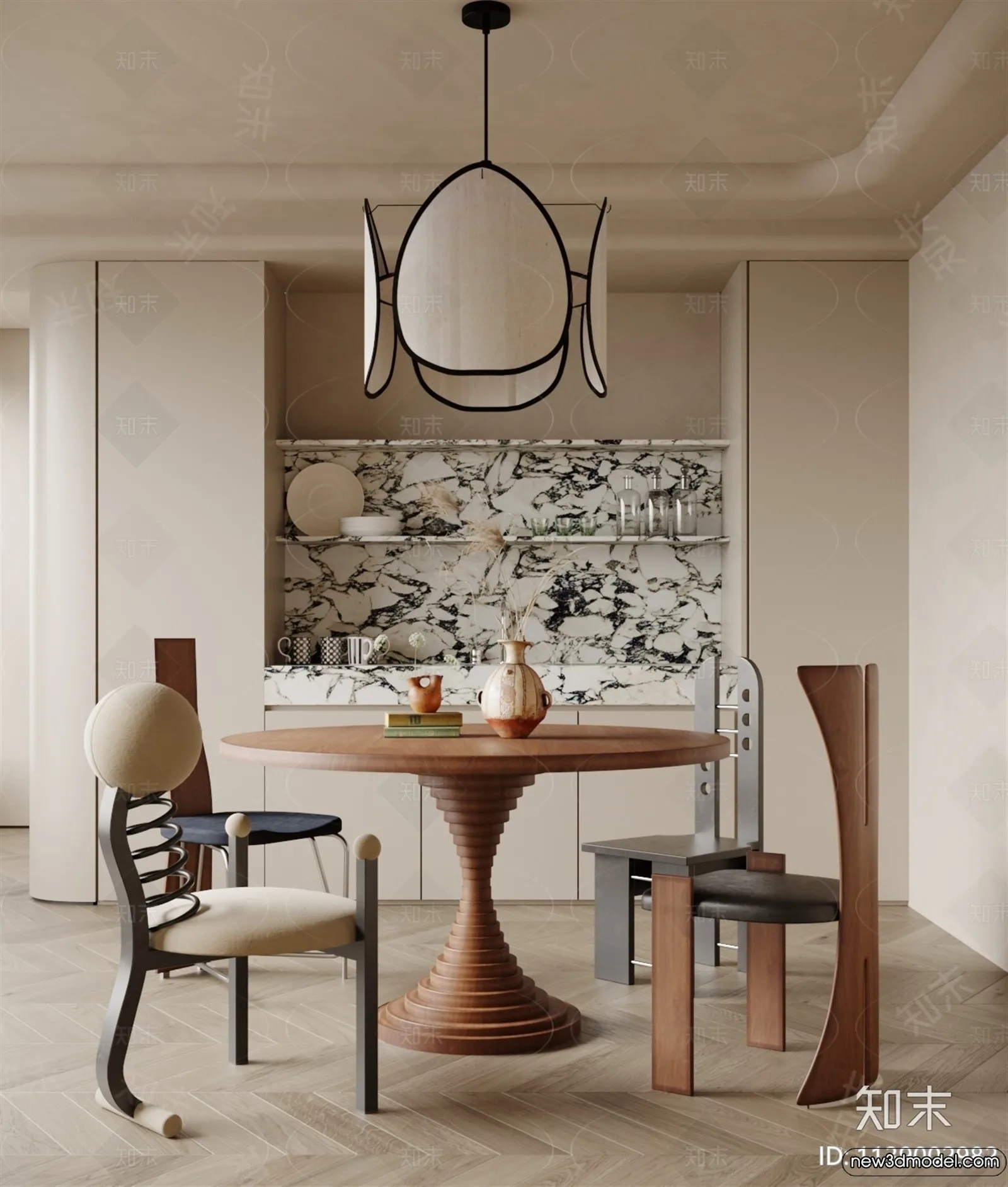 Dining Room - 3D Models - 3D Interior Scenes - 098