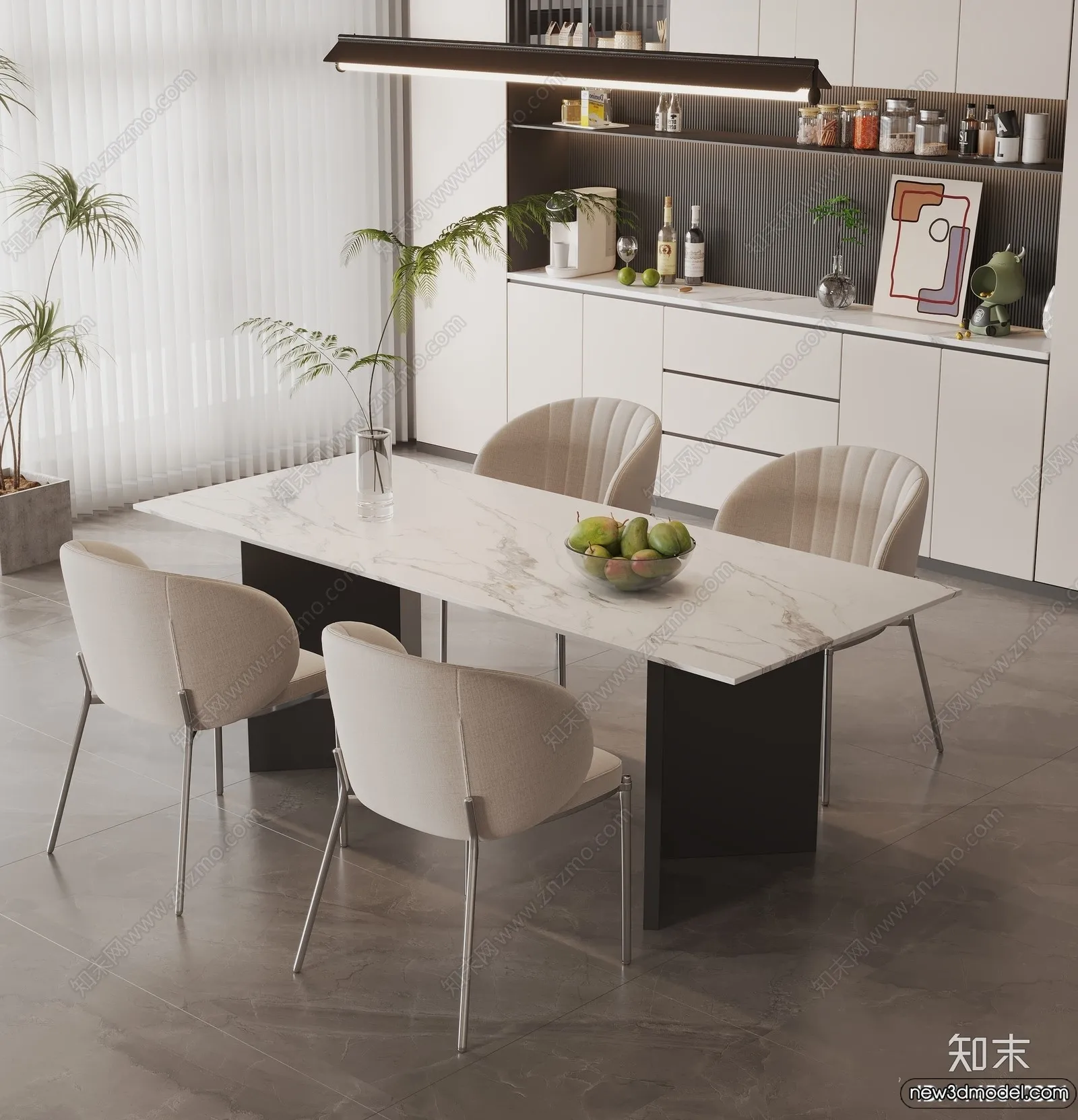 Dining Room - 3D Models - 3D Interior Scenes - 130
