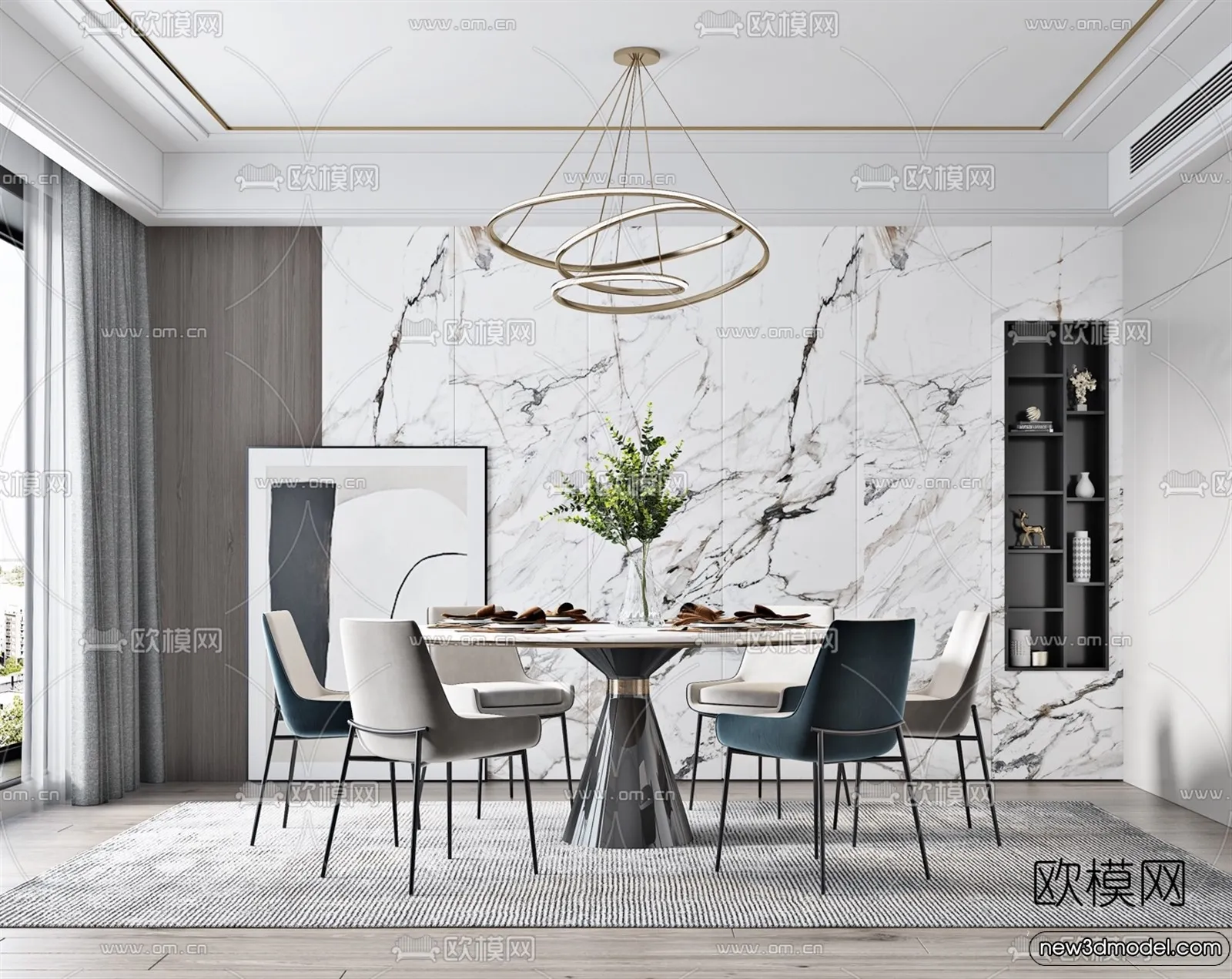 Dining Room - 3D Models - 3D Interior Scenes - 136