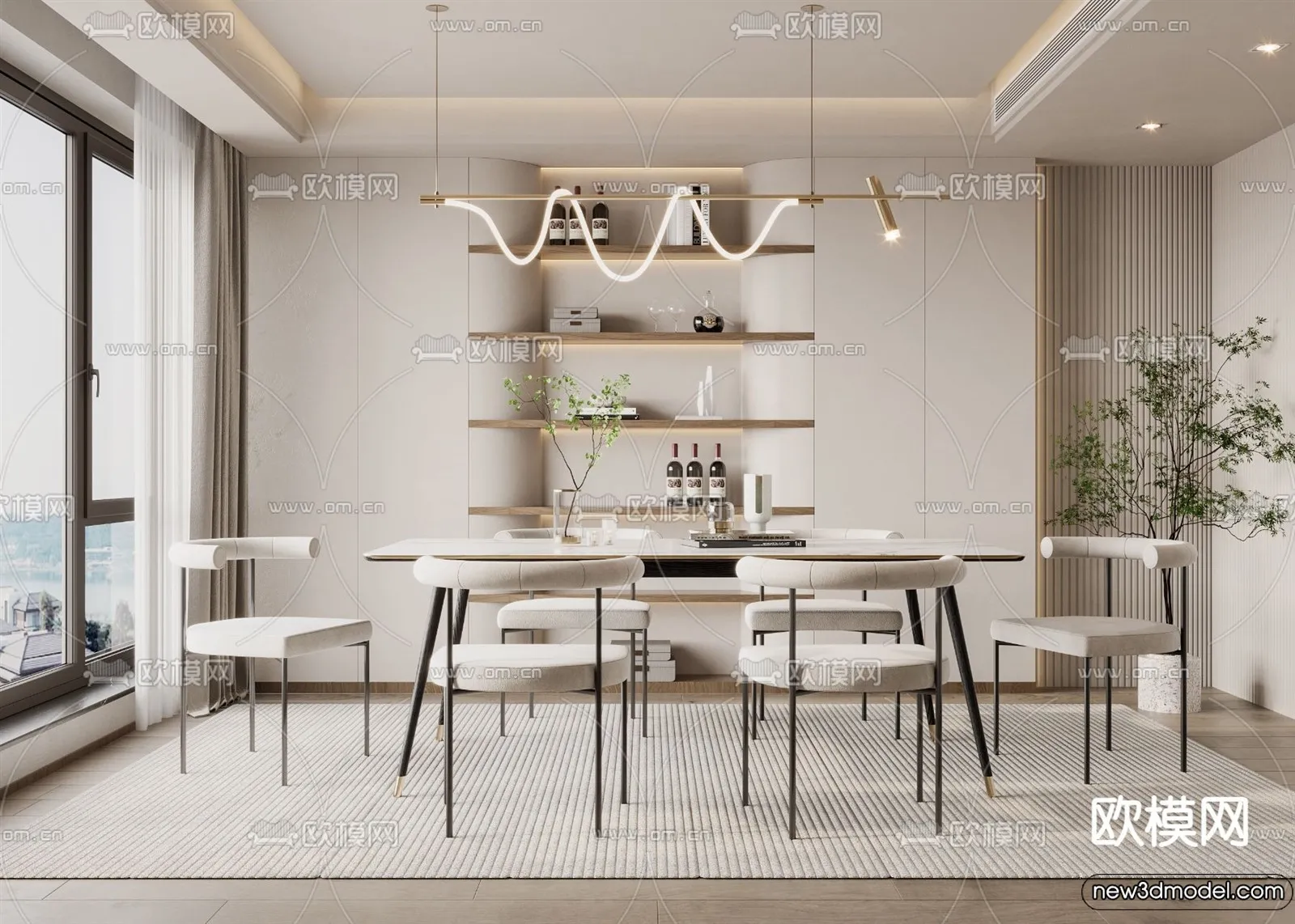 Dining Room - 3D Models - 3D Interior Scenes - 139