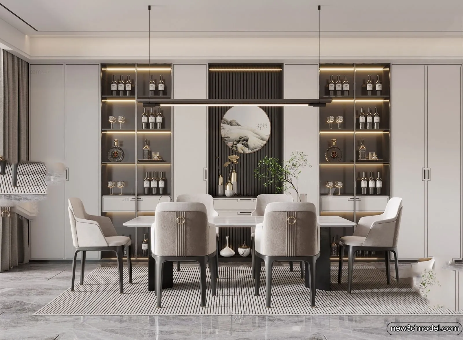 Dining Room - 3D Models - 3D Interior Scenes - 173