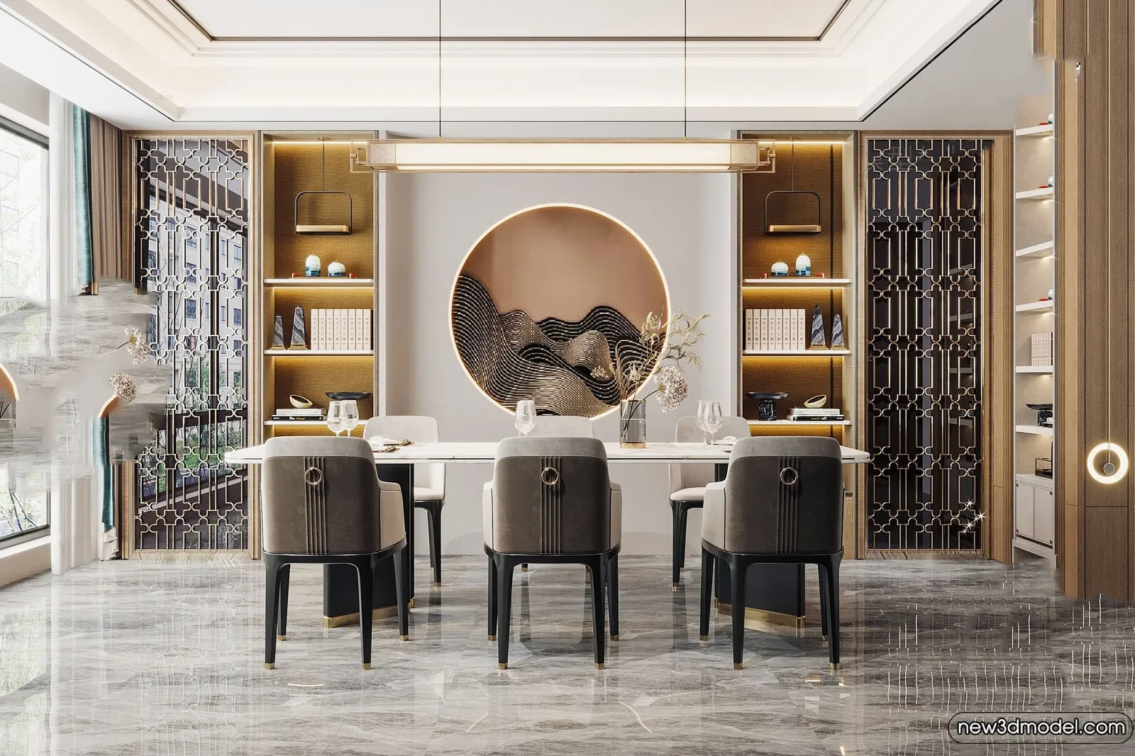 Dining Room - 3D Models - 3D Interior Scenes - 175
