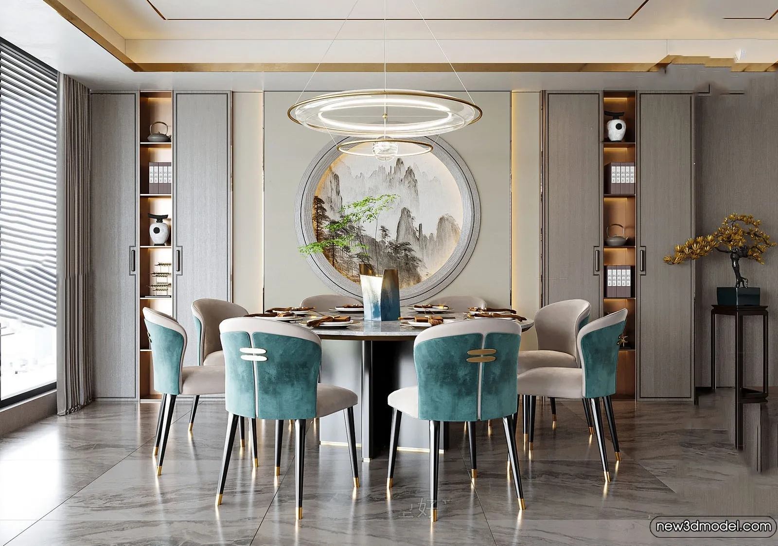 Dining Room - 3D Models - 3D Interior Scenes - 176