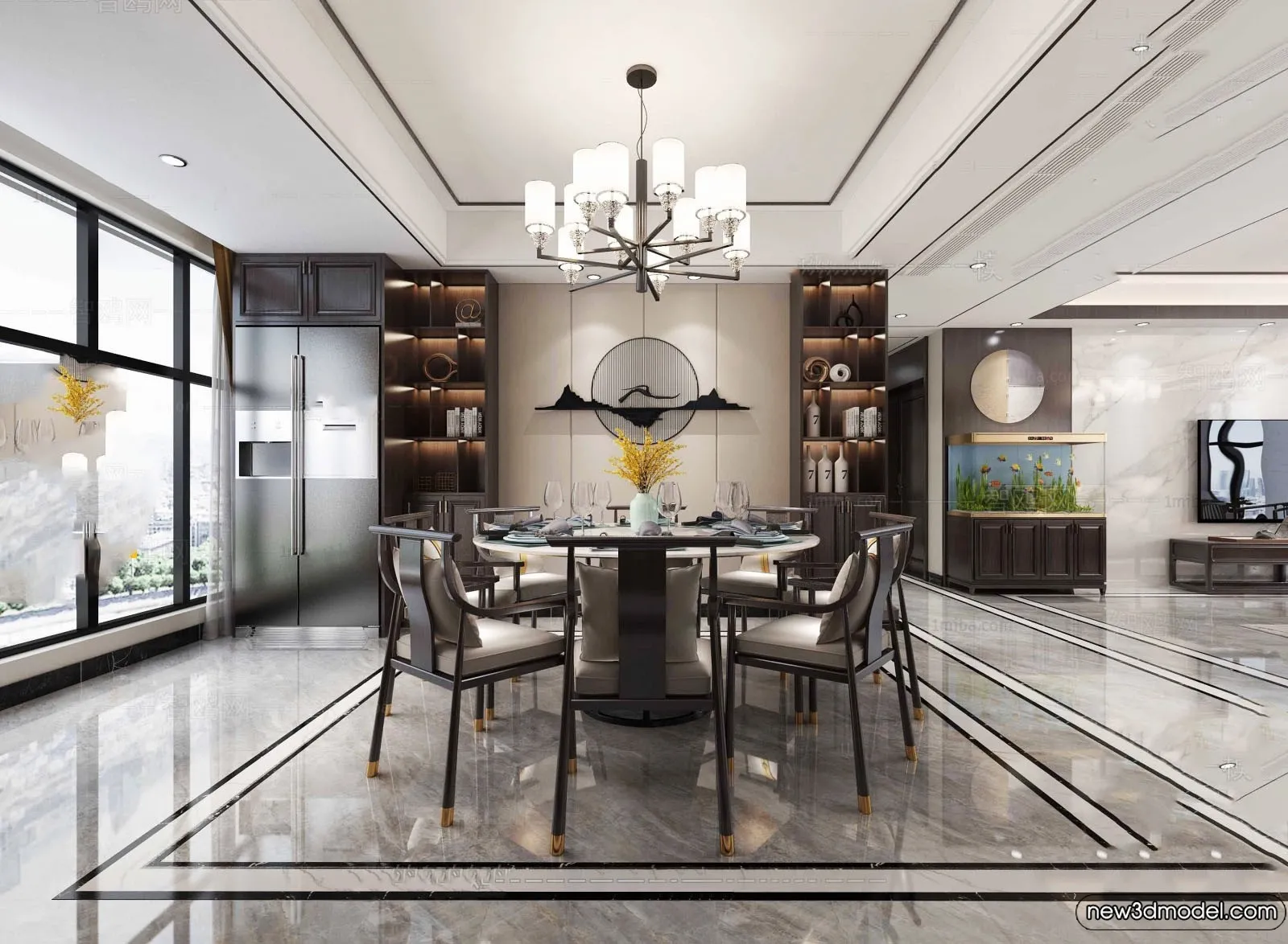 Dining Room - 3D Models - 3D Interior Scenes - 186