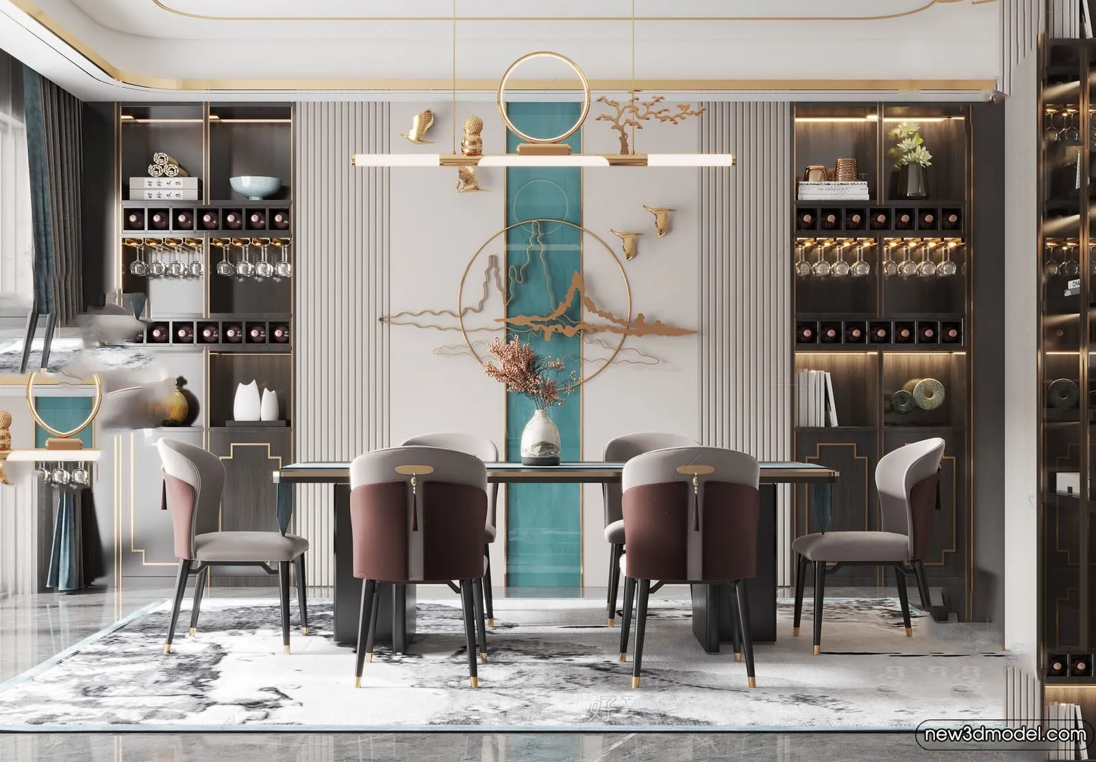 Dining Room - 3D Models - 3D Interior Scenes - 187