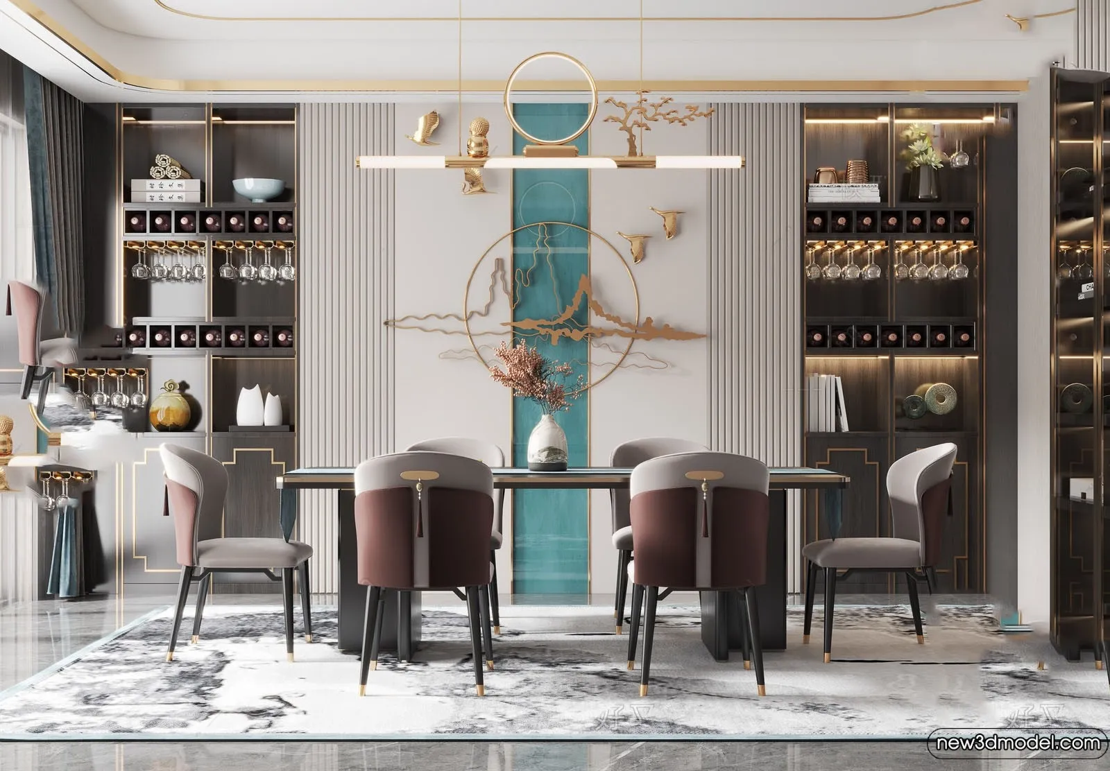 Dining Room - 3D Models - 3D Interior Scenes - 188