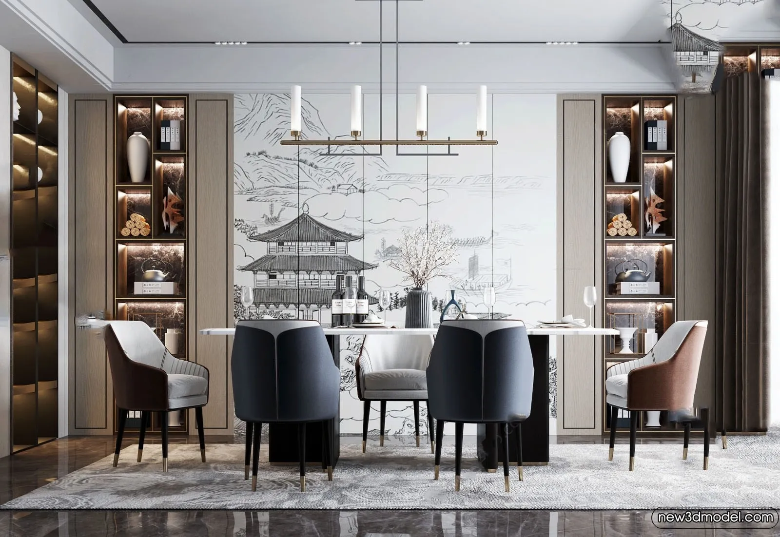 Dining Room - 3D Models - 3D Interior Scenes - 194