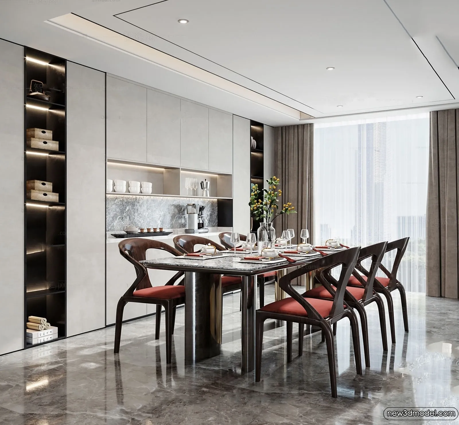 Dining Room - 3D Models - 3D Interior Scenes - 196