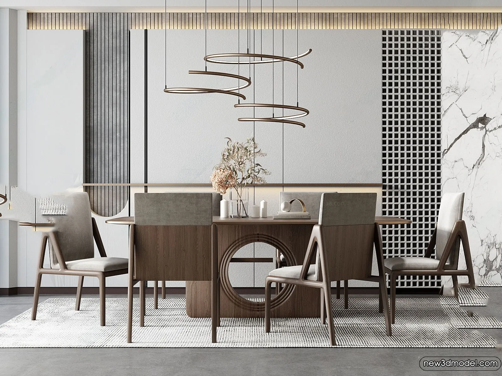 Dining Room - 3D Models - 3D Interior Scenes - 204