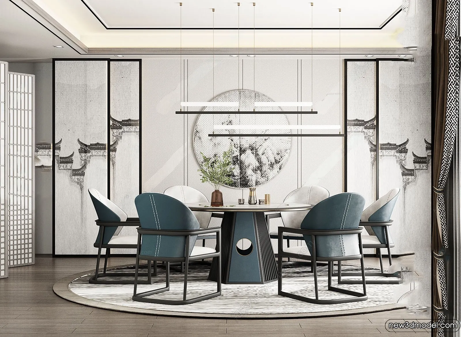Dining Room - 3D Models - 3D Interior Scenes - 205