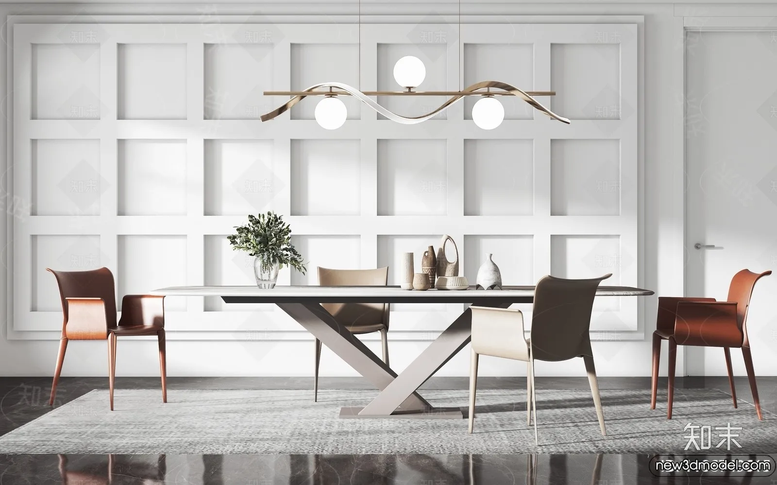 Dining Room - 3D Models - 3D Interior Scenes - 210