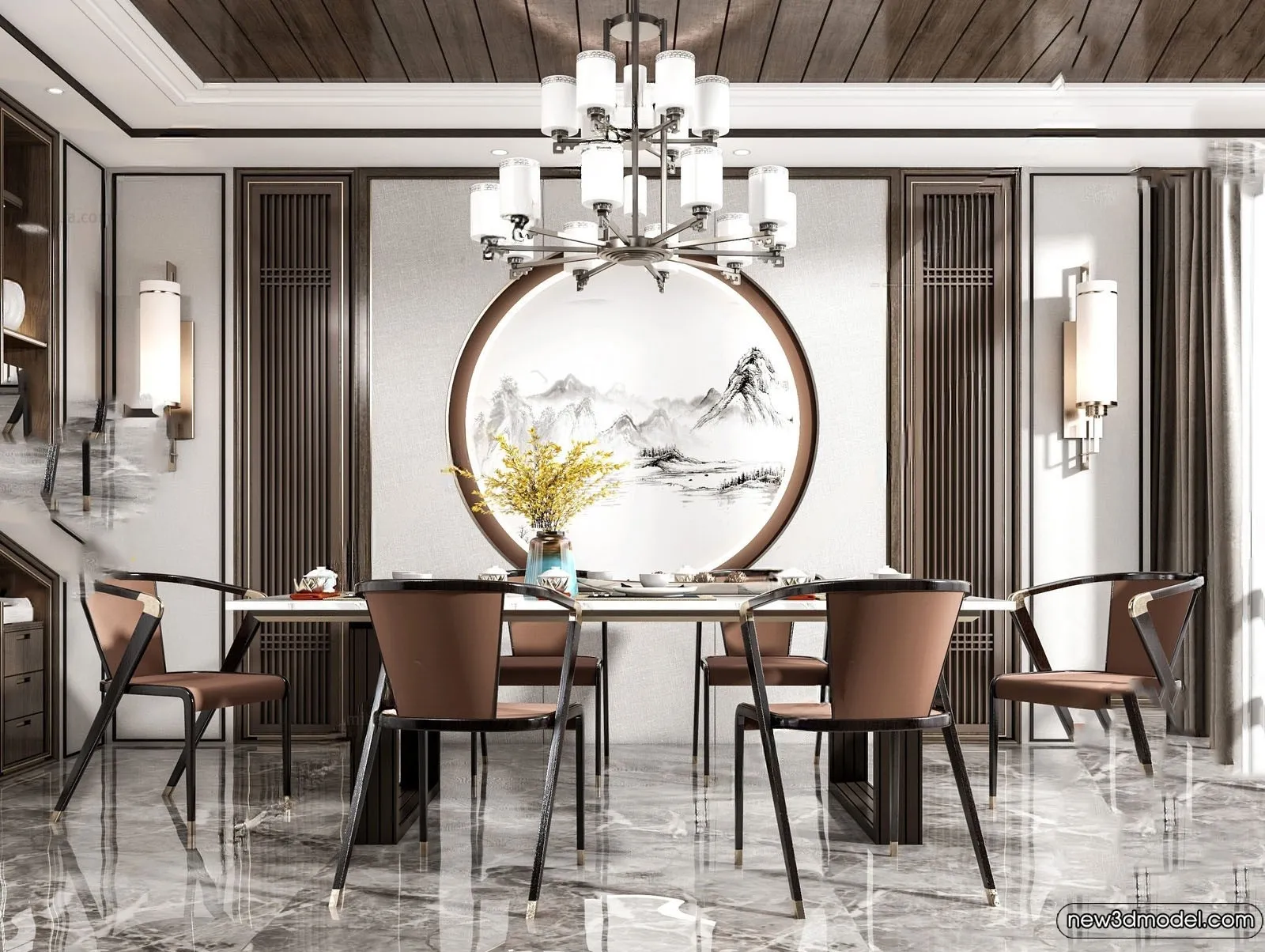 Dining Room - 3D Models - 3D Interior Scenes - 216