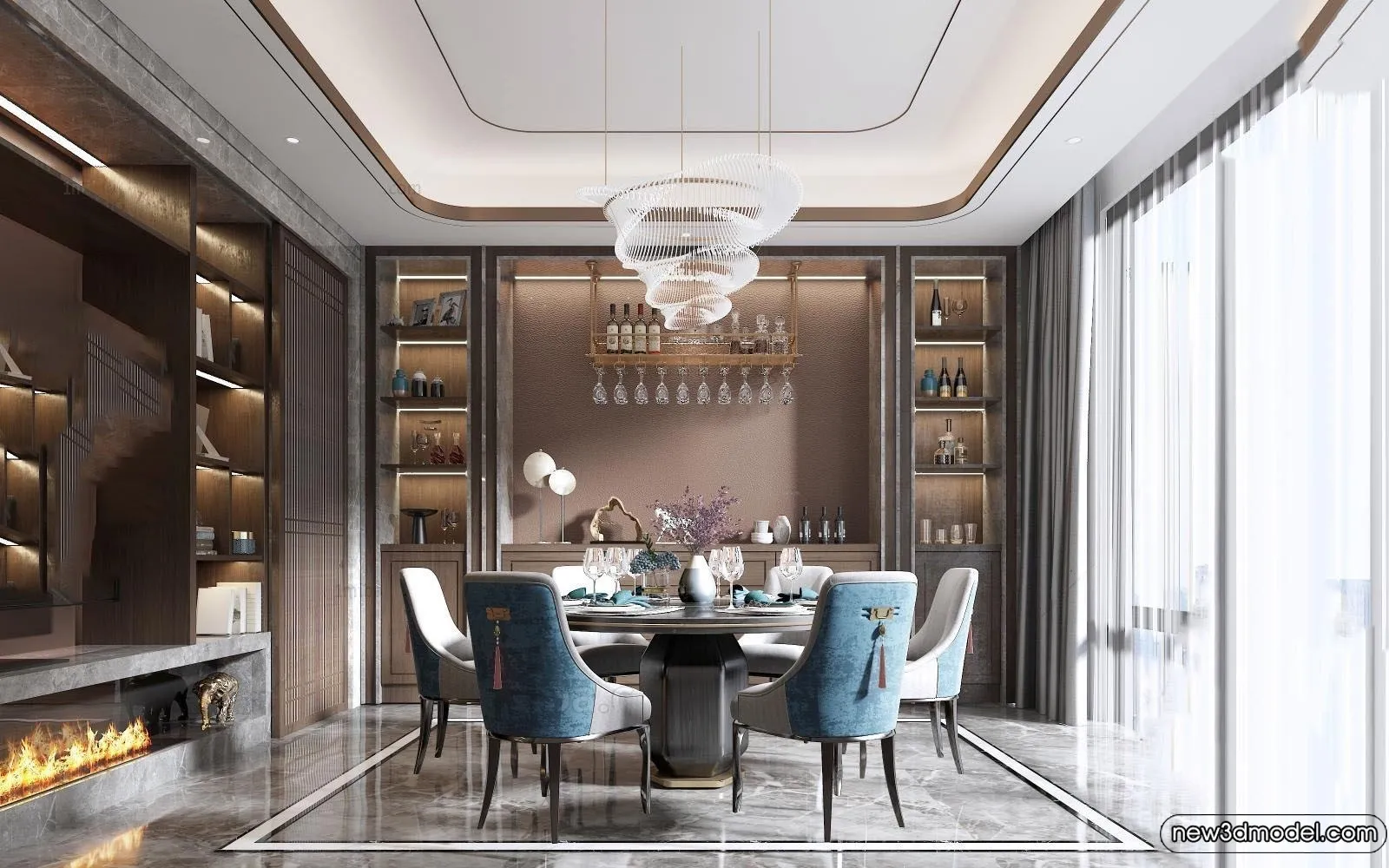 Dining Room - 3D Models - 3D Interior Scenes - 217