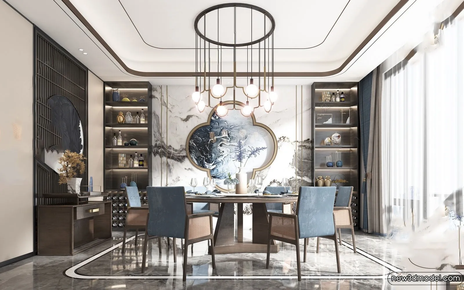 Dining Room - 3D Models - 3D Interior Scenes - 218