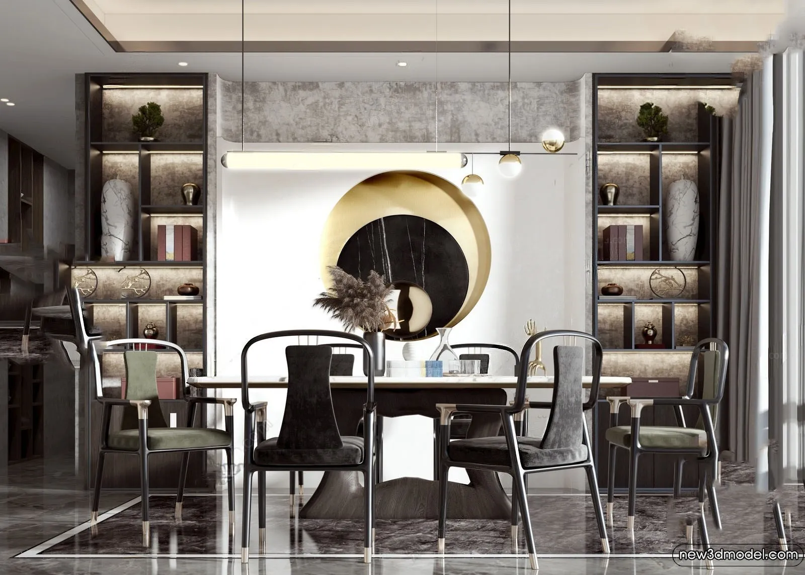 Dining Room - 3D Models - 3D Interior Scenes - 219