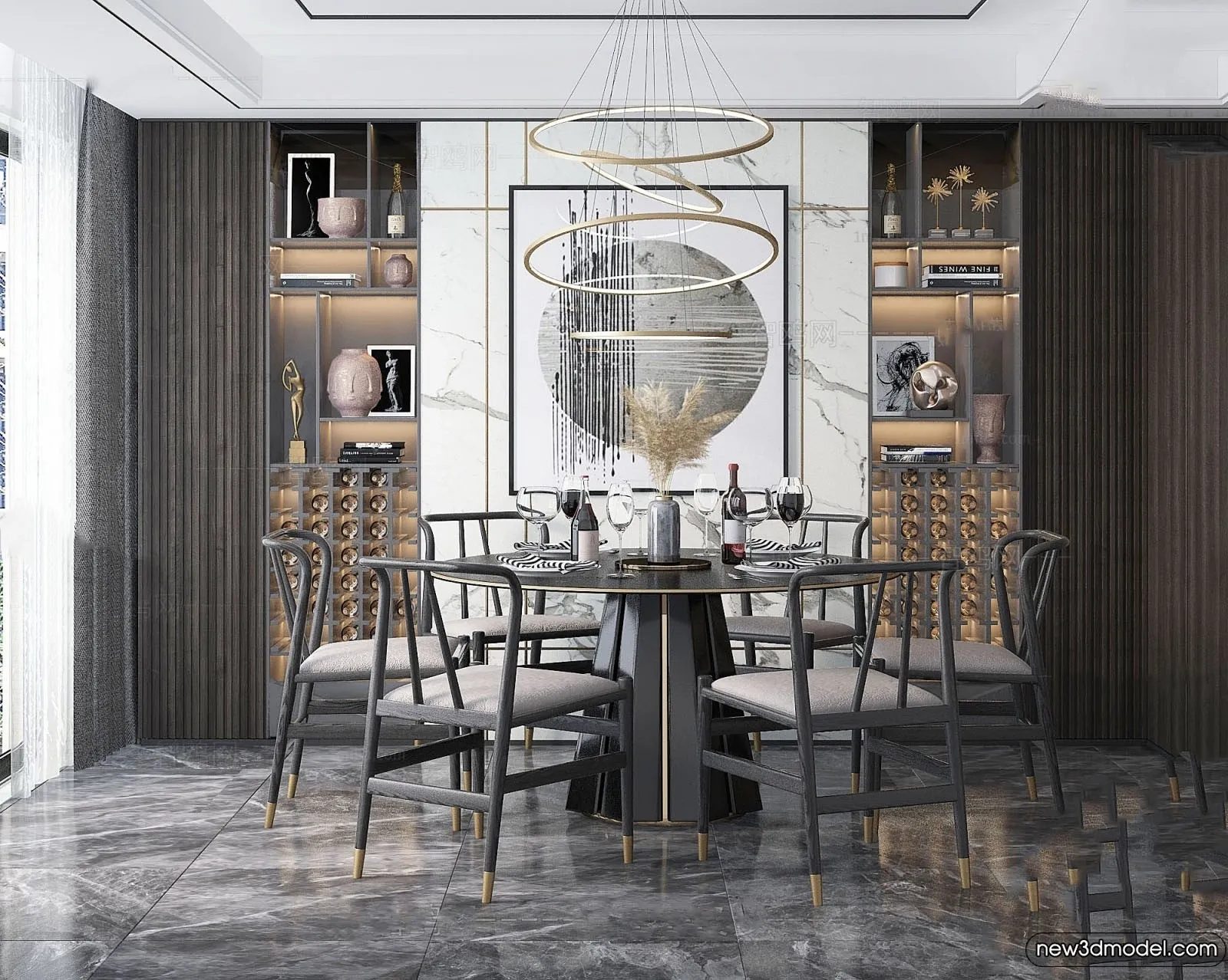 Dining Room - 3D Models - 3D Interior Scenes - 228
