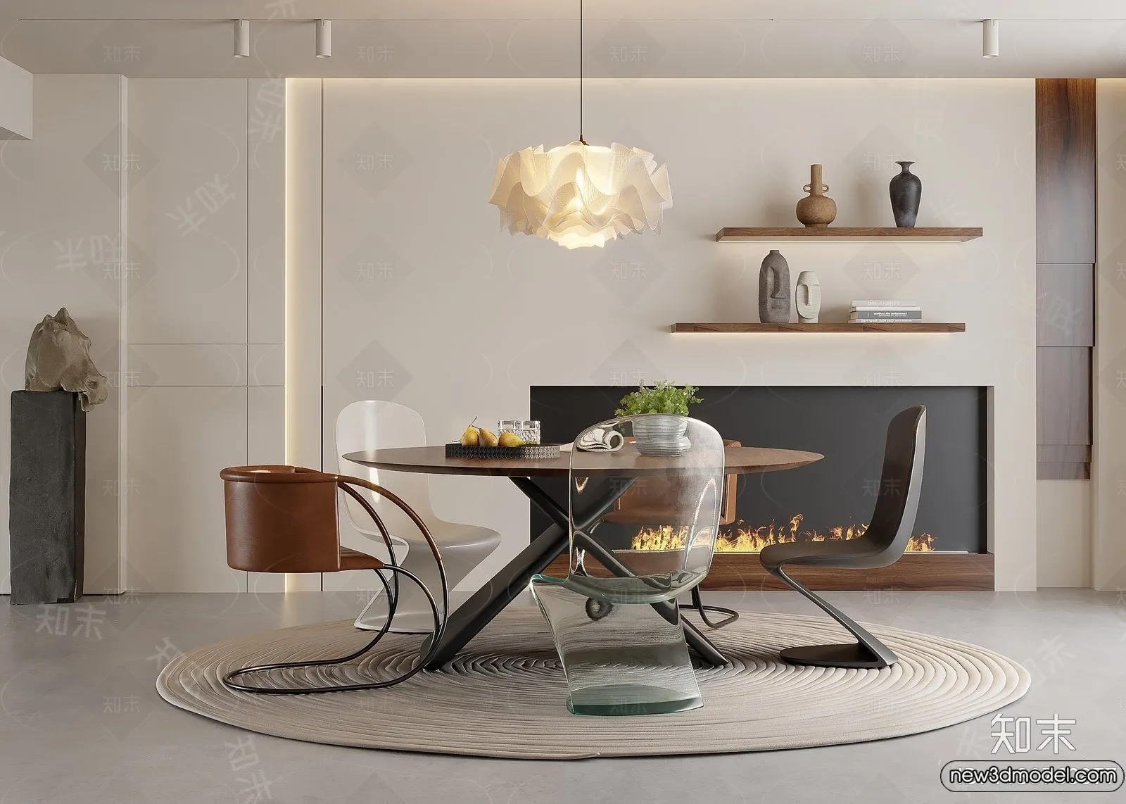 Dining Room - 3D Models - 3D Interior Scenes - 235