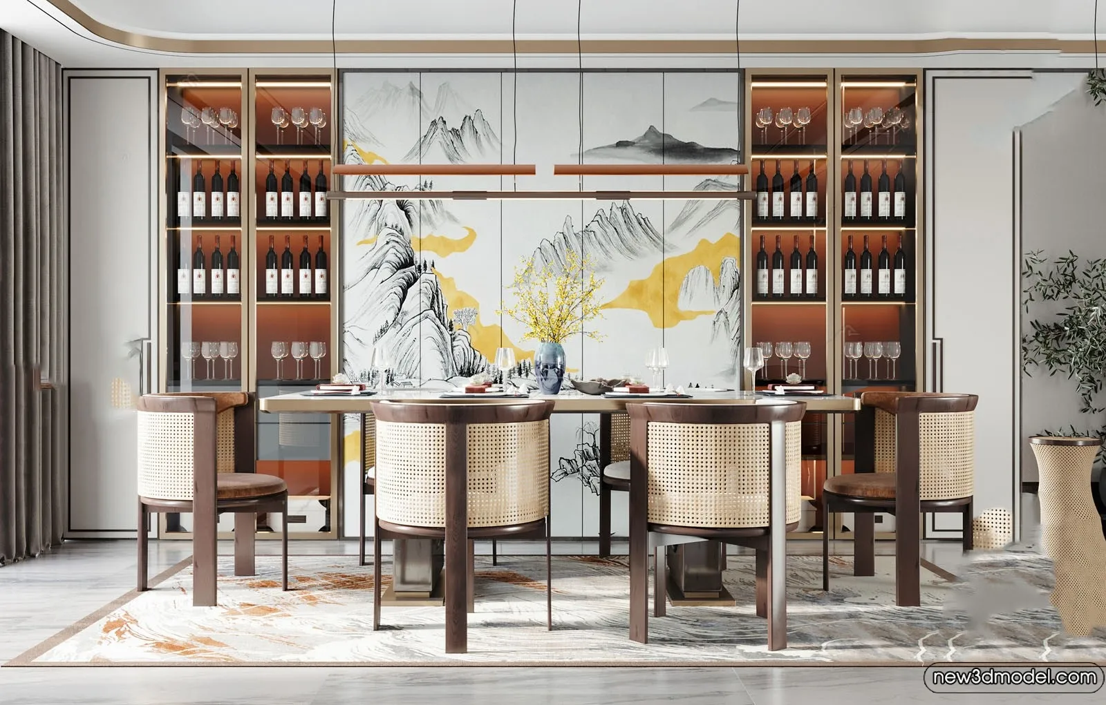Dining Room - 3D Models - 3D Interior Scenes - 236