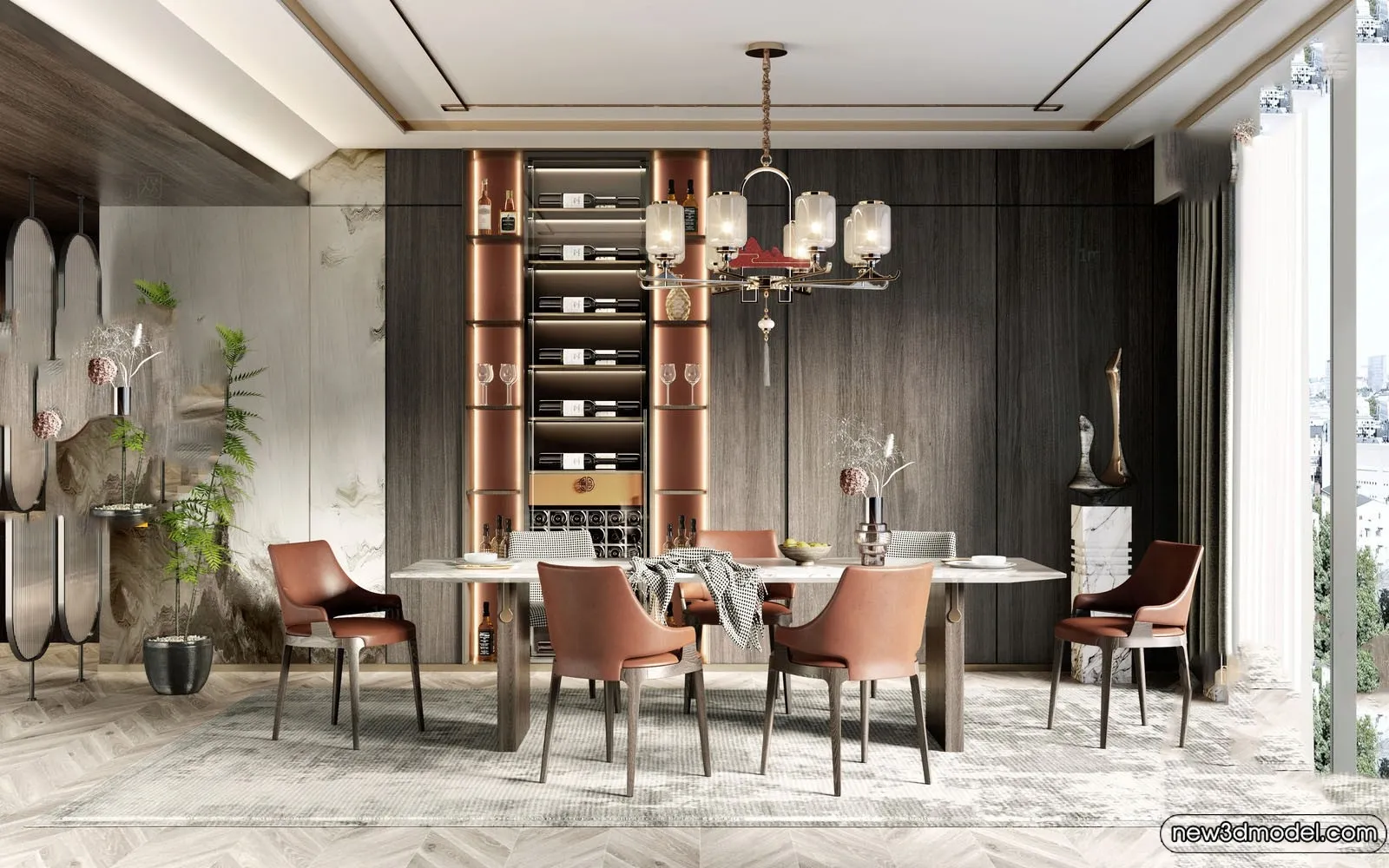 Dining Room - 3D Models - 3D Interior Scenes - 238