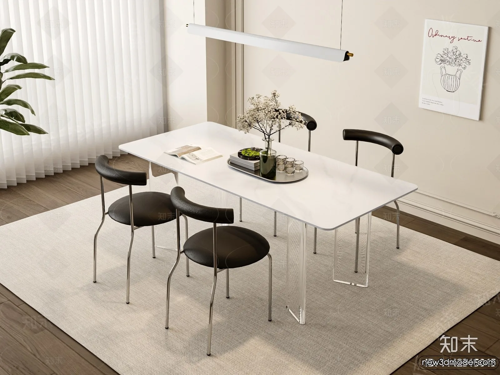 Dining Room - 3D Models - 3D Interior Scenes - 242