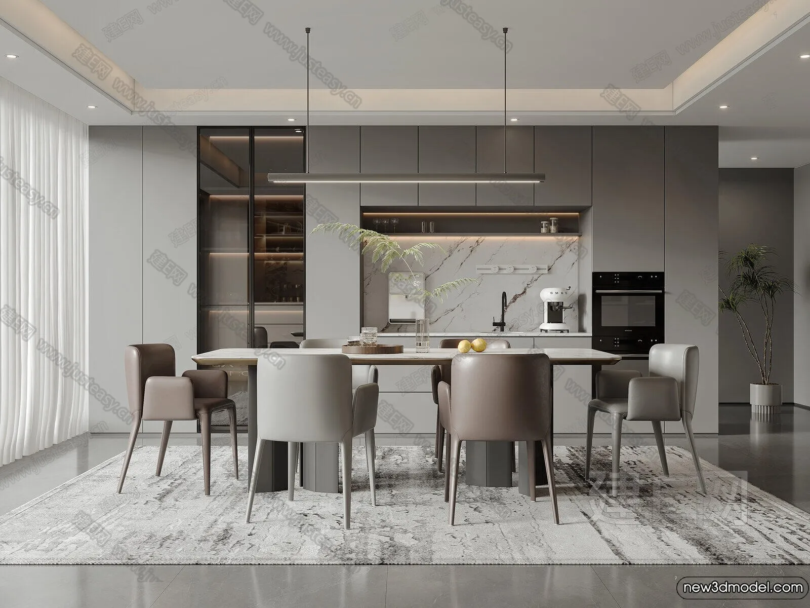 Dining Room - 3D Models - 3D Interior Scenes - 259