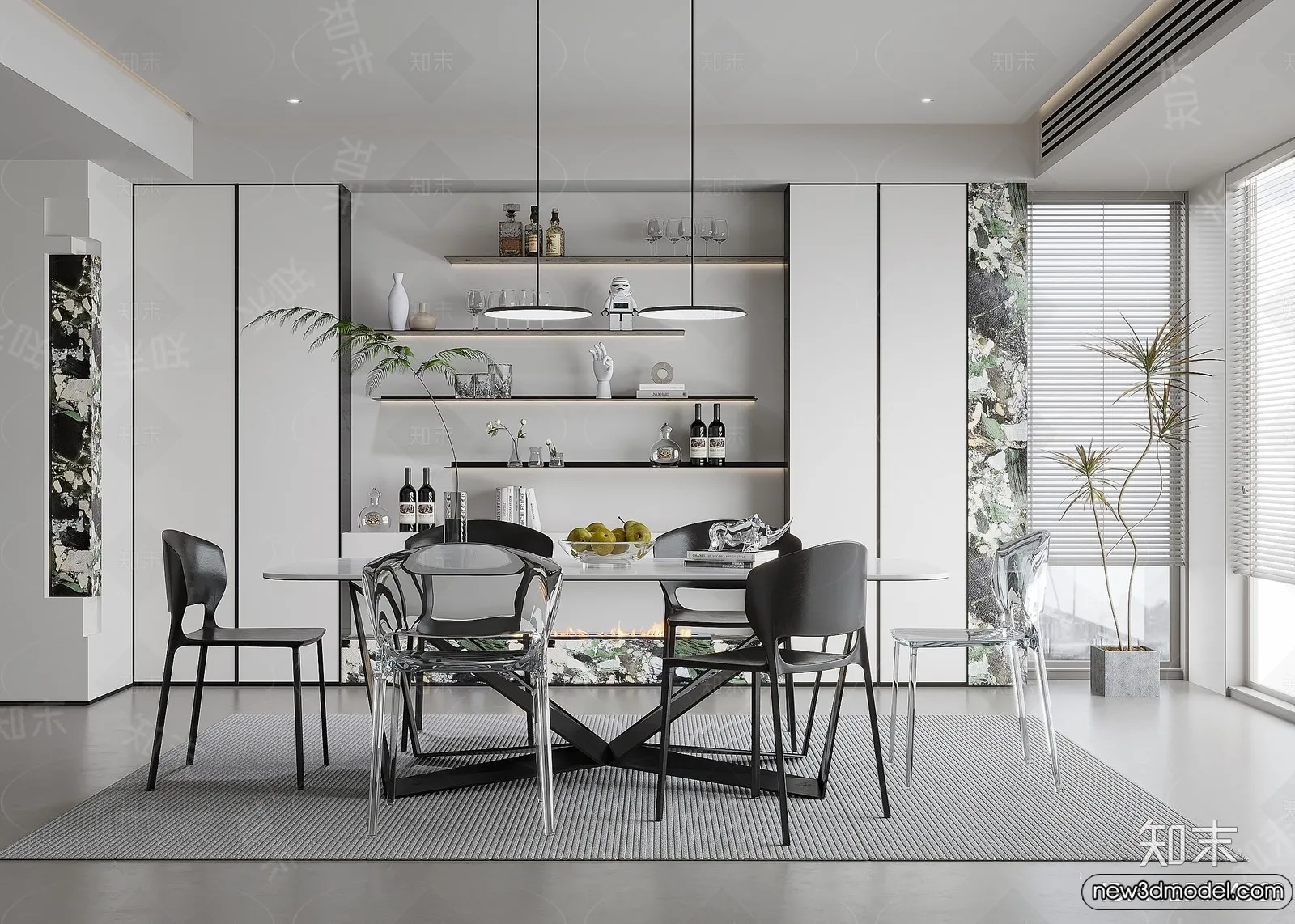 Dining Room - 3D Models - 3D Interior Scenes - 273