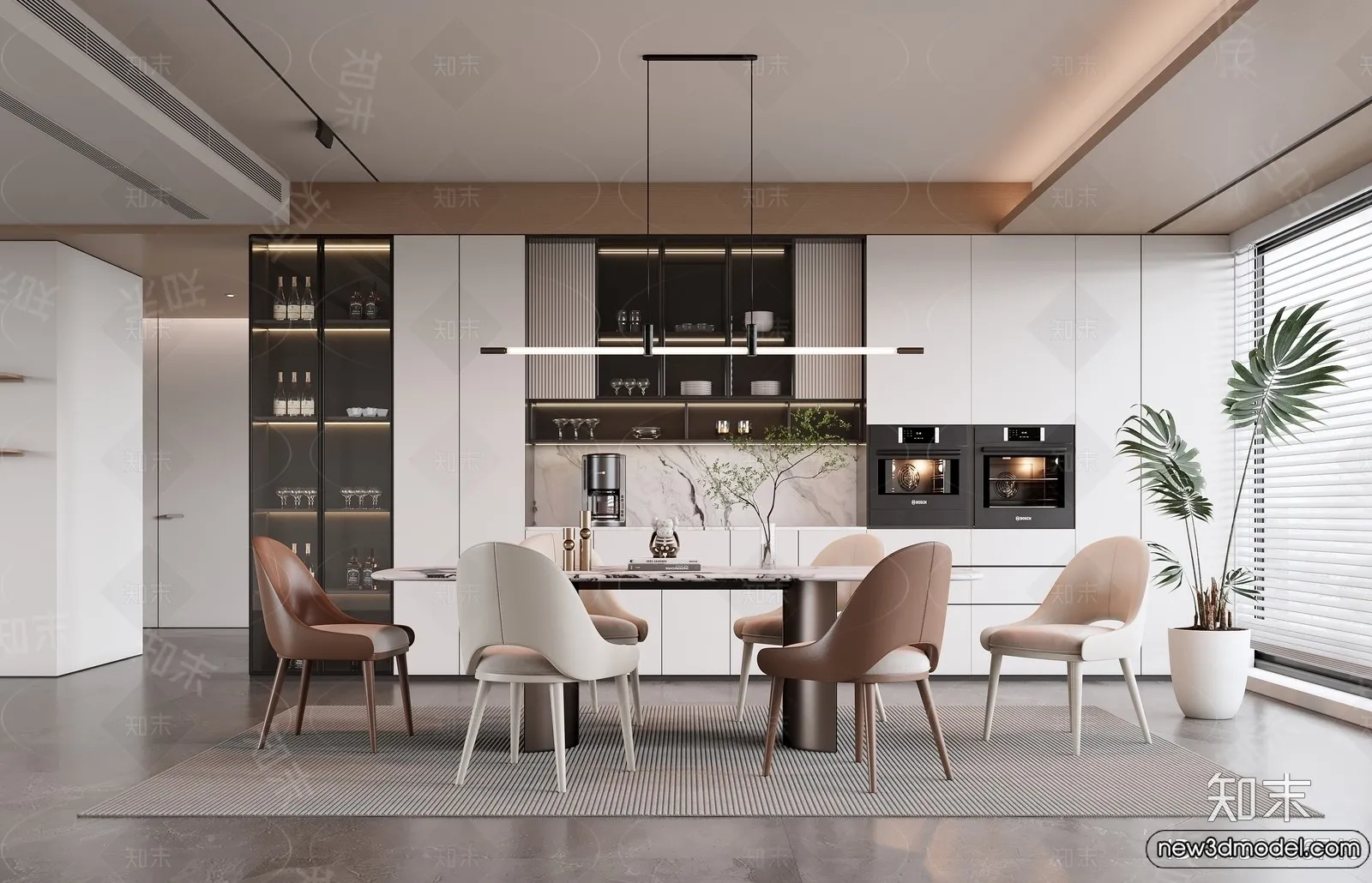 Dining Room - 3D Models - 3D Interior Scenes - 275