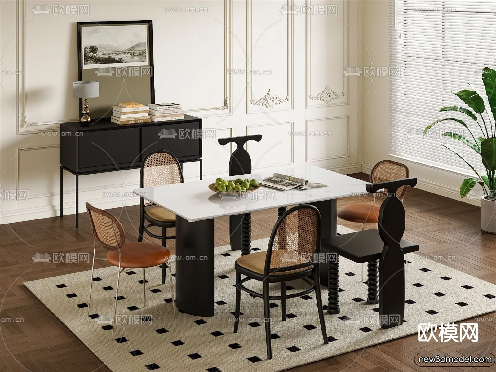 Dining Room - 3D Models - 3D Interior Scenes - 293