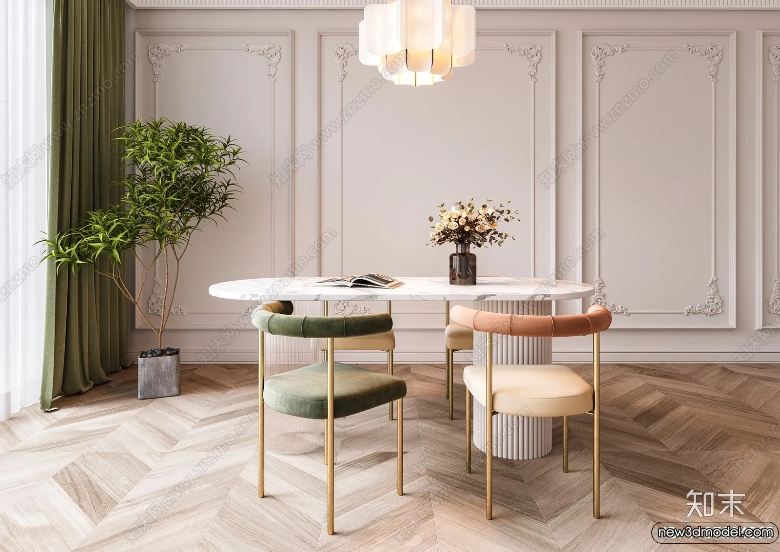 Dining Room - 3D Models - 3D Interior Scenes - 295