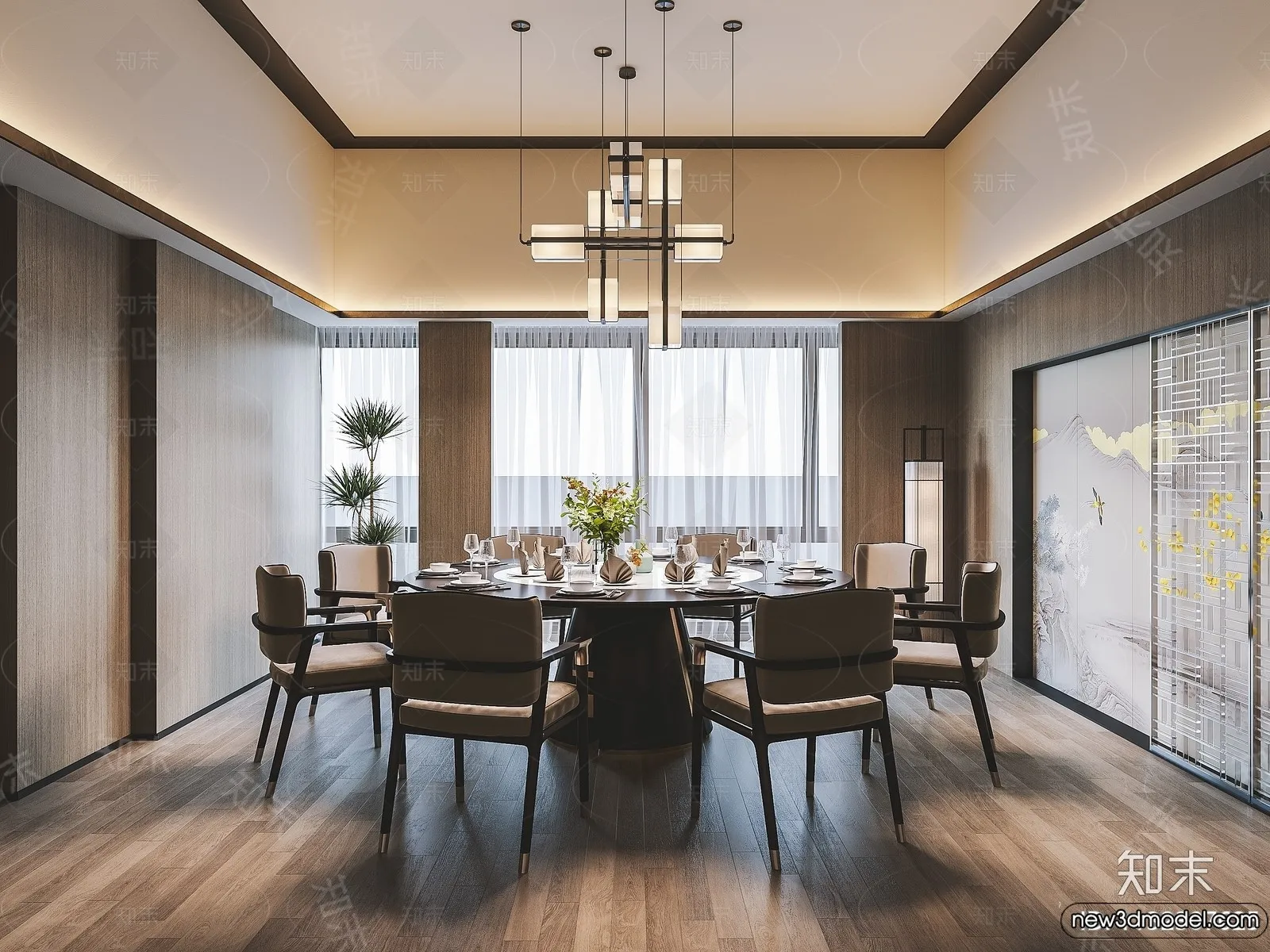 Dining Room - 3D Models - 3D Interior Scenes - 302