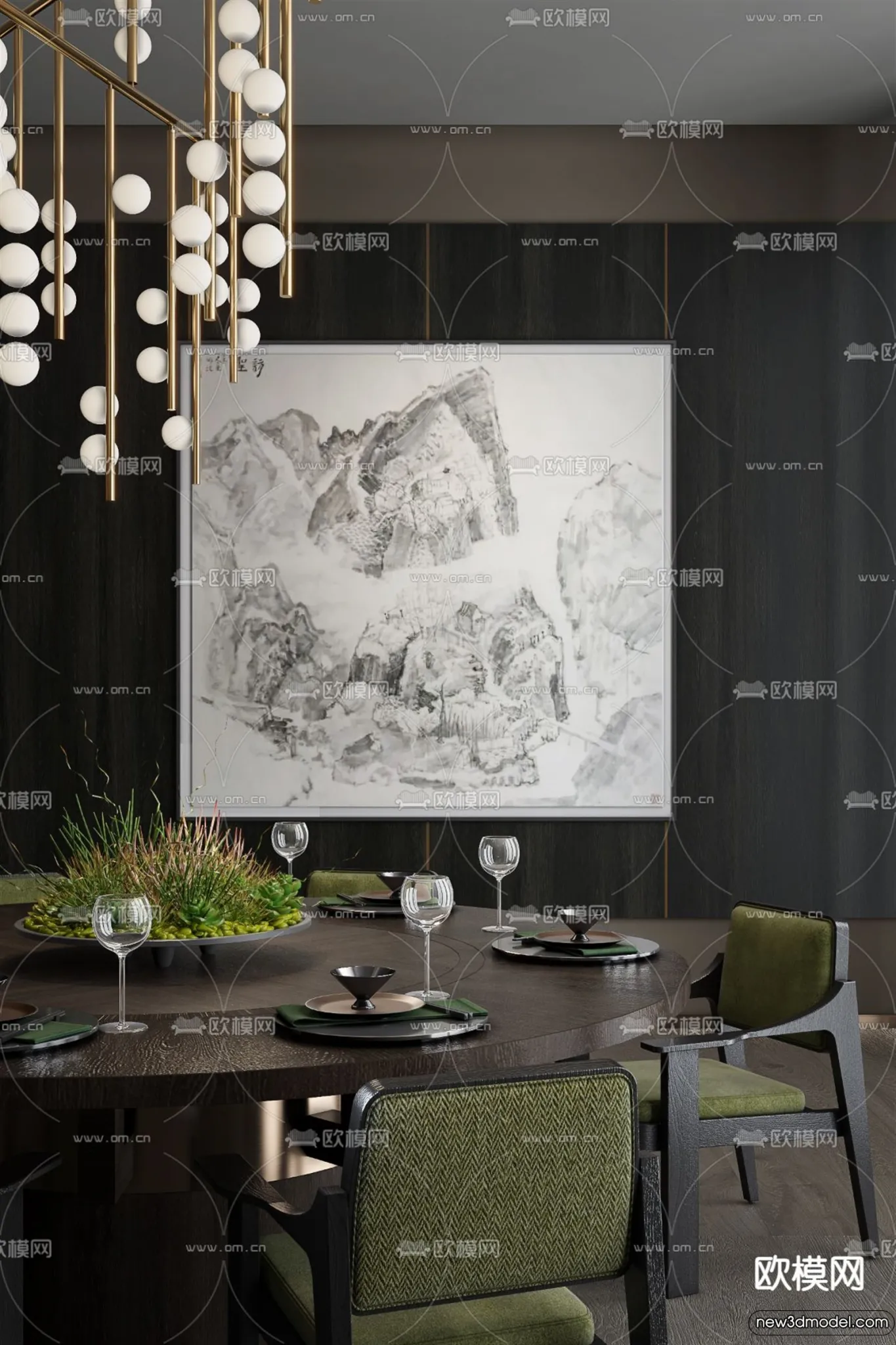 Dining Room - 3D Models - 3D Interior Scenes - 309