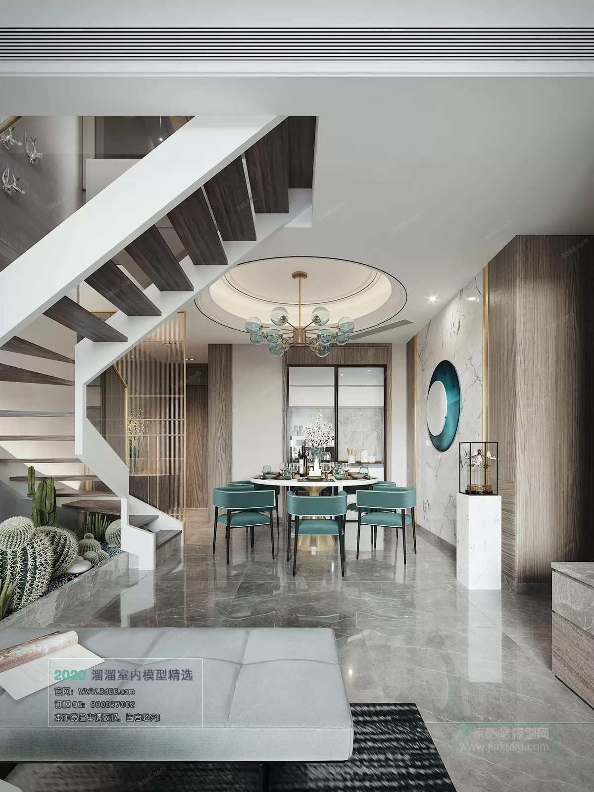 DINING ROOM - CHINESE STYLE - 3D MODELS