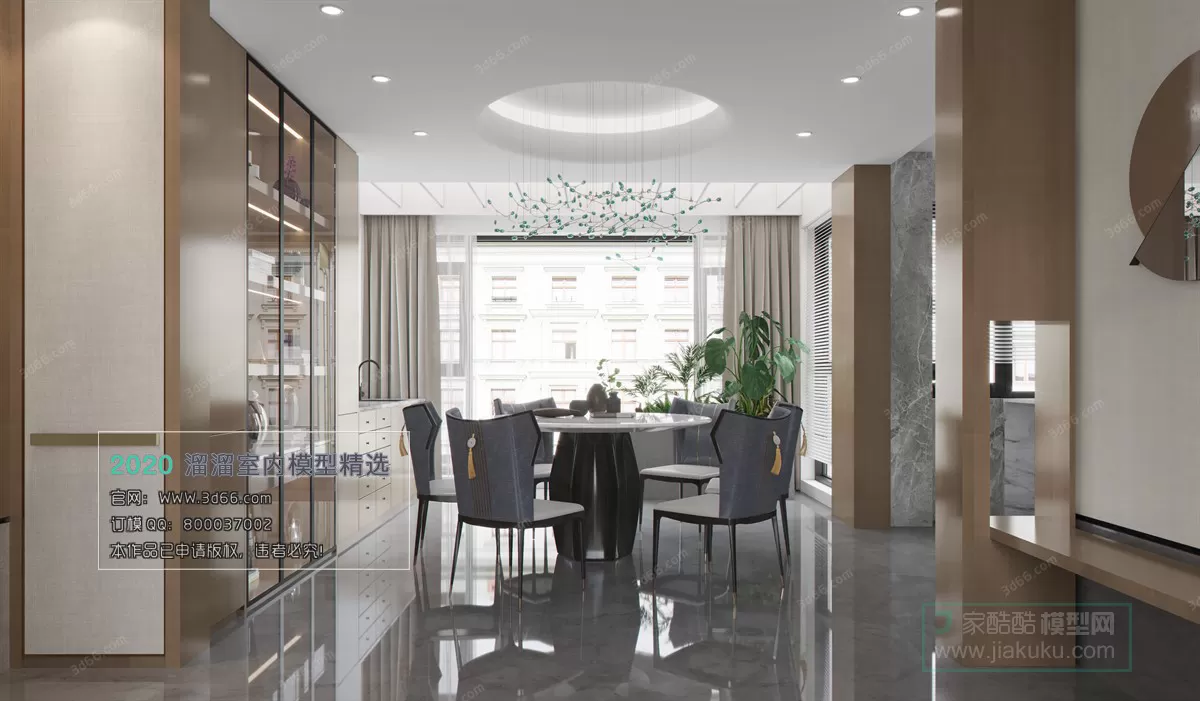 DINING ROOM - CHINESE STYLE - 3D MODELS