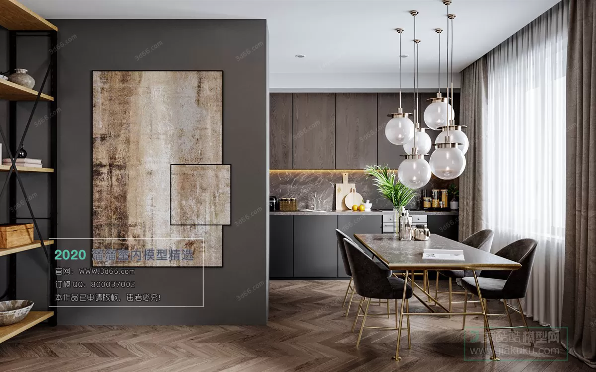 DINING ROOM - EUROPEAN STYLE - 3D MODELS