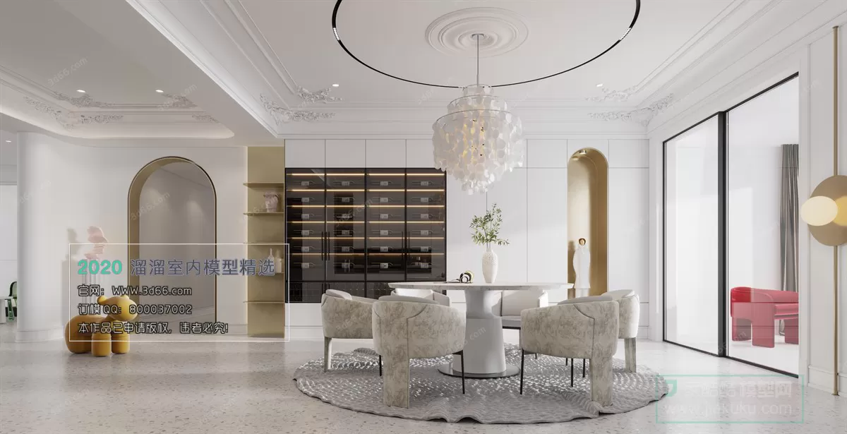 DINING ROOM - EUROPEAN STYLE - 3D MODELS