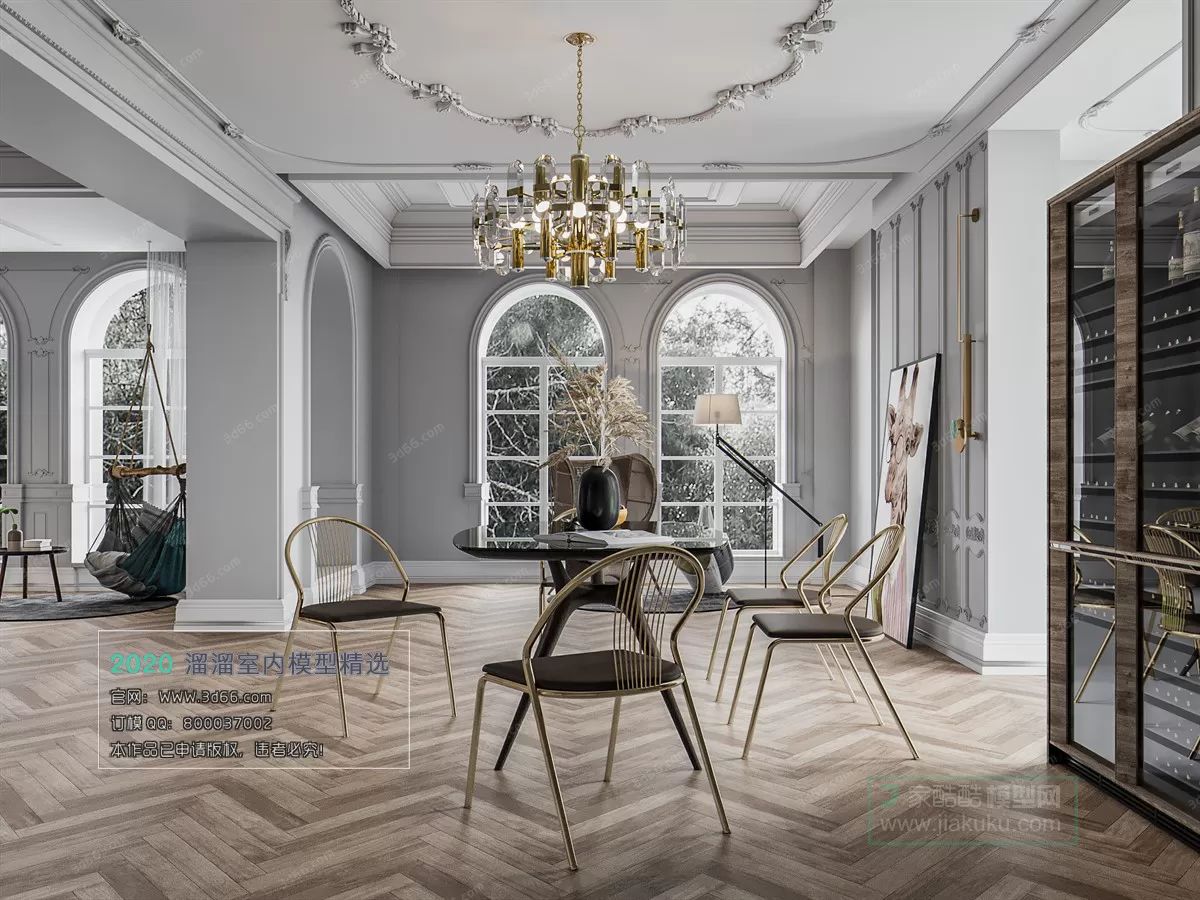 DINING ROOM - EUROPEAN STYLE - 3D MODELS