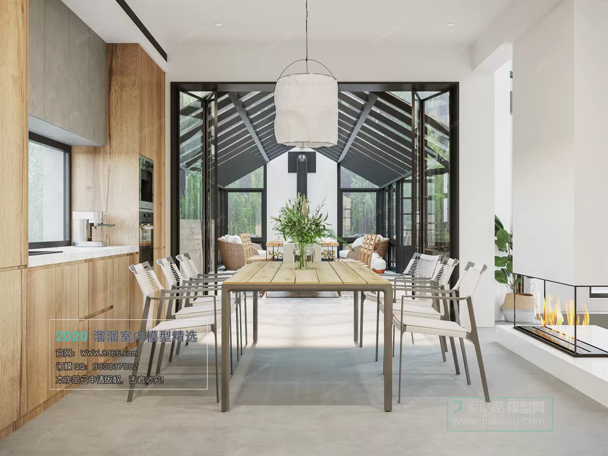 DINING ROOM - EUROPEAN STYLE - 3D MODELS